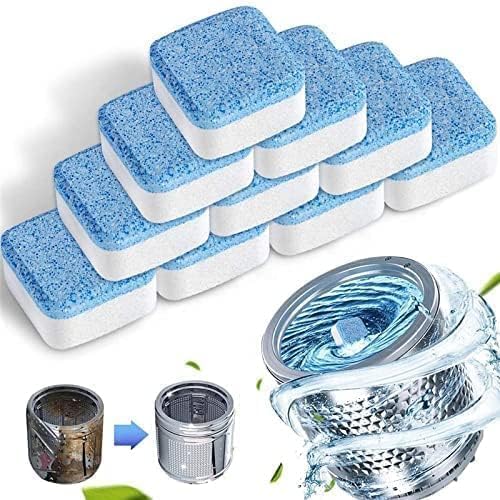 ARABEX™ Washing Machine Cleaner Descaler 12 Pack - Deep Cleaning Tablets for HE Front Load & Top Load Washers, Removes Odor & Mold, Safe for All Machines - Perfect for Monthly Maintenance & Laundry Freshness