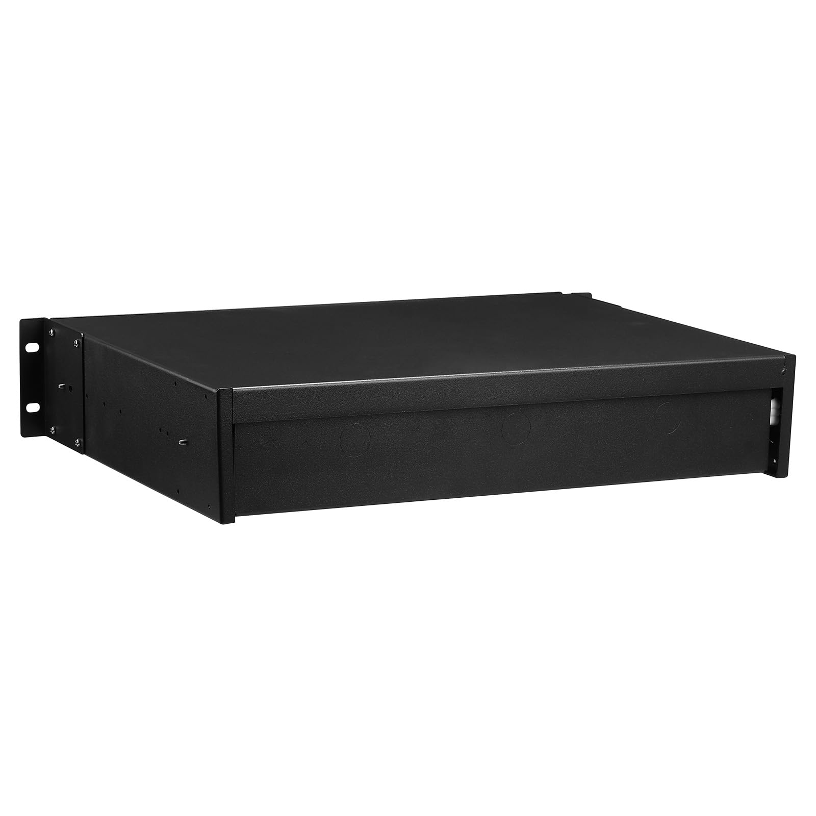 MECCANIXITY 2U 19-Inch Rack Mount Drawer for 17.3 Inch Equipment - Lockable Storage for AV, Network, DJ Gear - Perfect for Server Rooms, Studios & Data Centers