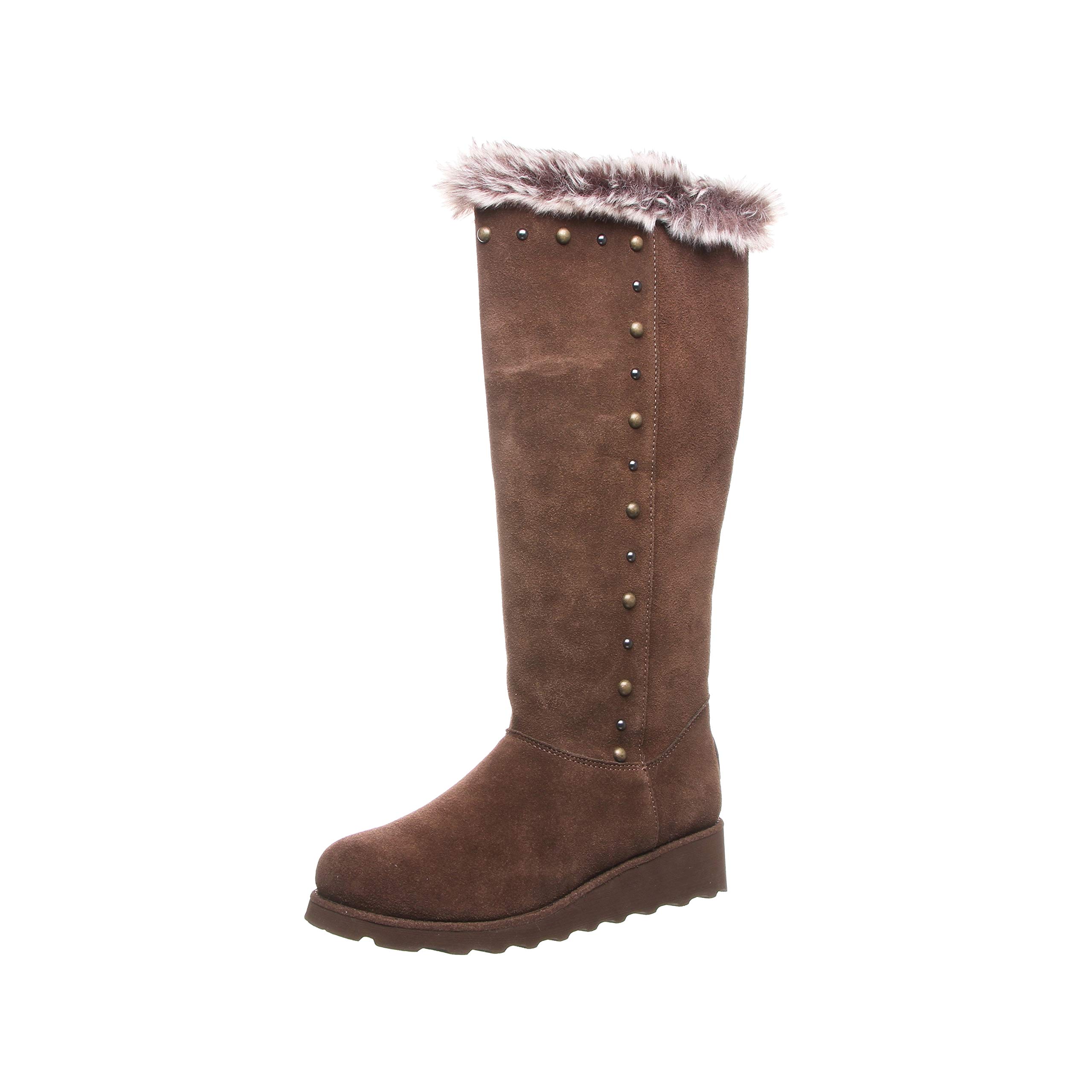 BEARPAW Women's Dorothy Slip-On Winter Boots - Classic Suede, Multiple Colors | Cozy & Comfortable for Snow, Casual Outings & Cold Weather Wear