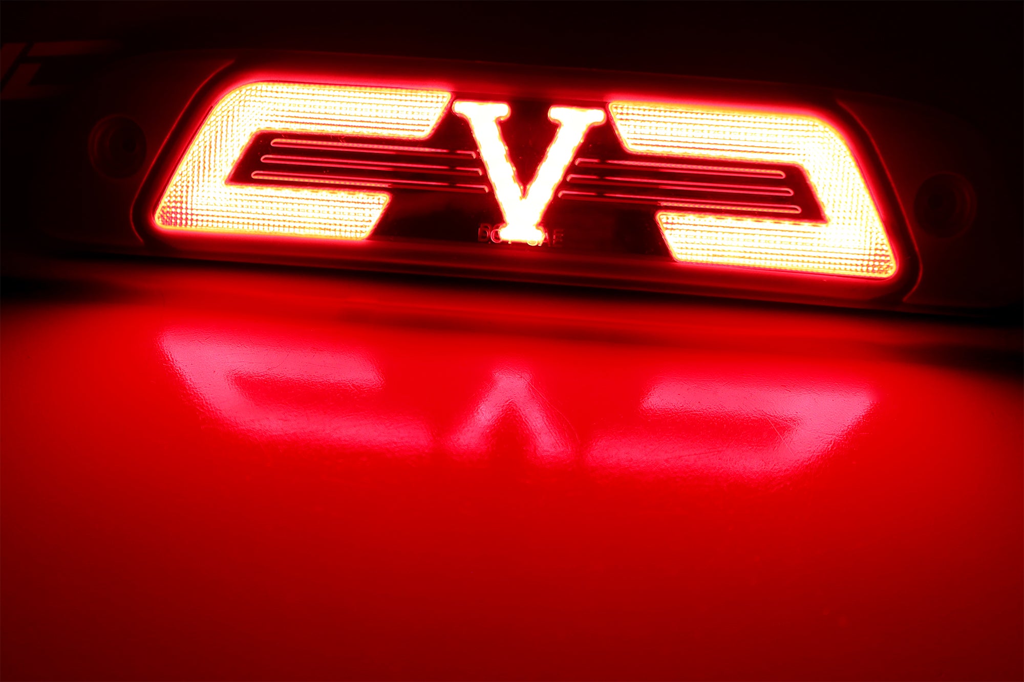 Dark Red LED V-Shape 3rd Brake Light for 1995-2023 Toyota Tacoma (2D Cab) - High Visibility Safety Upgrade for Night Driving & Off-Road Adventures