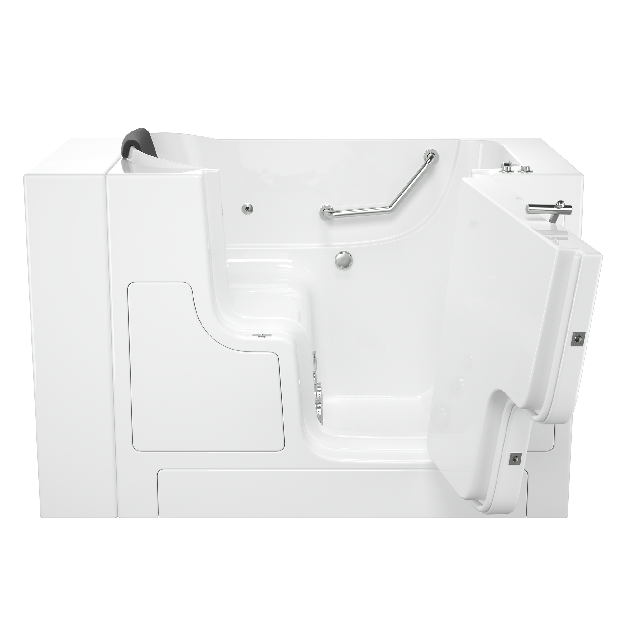 Premium 30 x 52 Inch Gelcoat Walk-In Bathtub with Whirlpool System - Right Hand Drain - Ideal for Elderly & Mobility Support, Spa Relaxation at Home