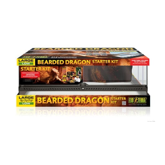 Exo Terra Bearded Dragon Starter Kit - Complete Reptile Habitat Set with Terrarium, Heat Lamp & Decor for Pet Lizards - Perfect for Beginners & Reptile Enthusiasts