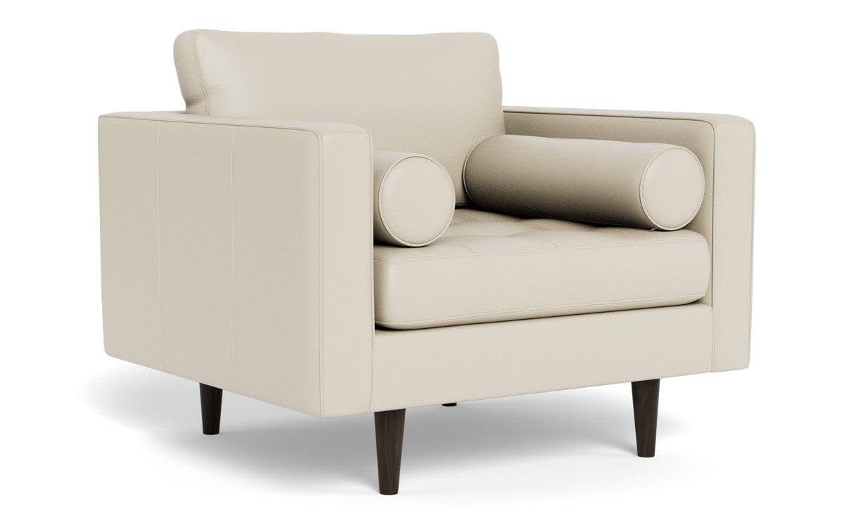 Premium Ladybird 42 Genuine Leather Armchair - Modern Living Room Accent Chair for Home Office & Lounge Decor
