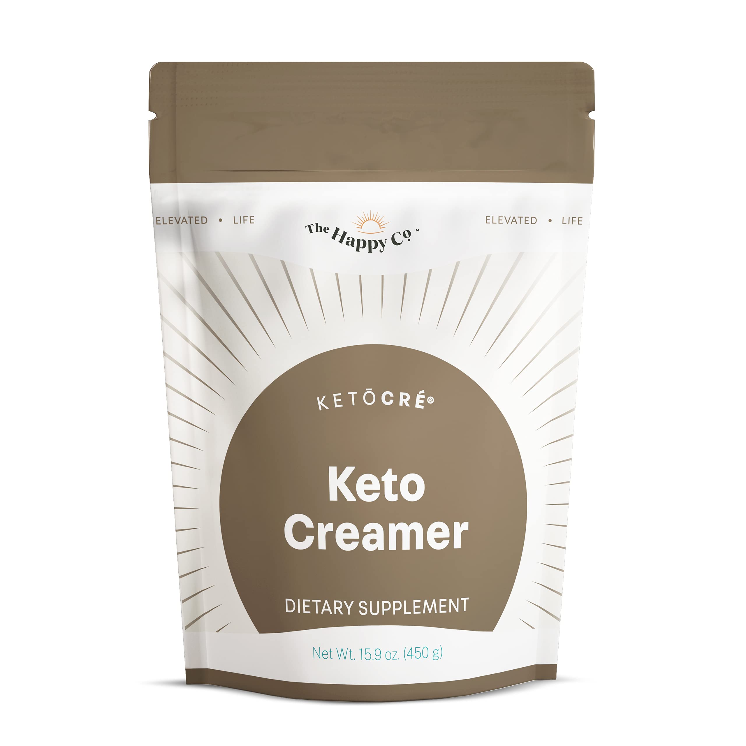 Happy Co. KetoCré Vegan Coffee Creamer - 30 Servings, Gluten Free, Dairy Free, MCT Oil & Grass Fed Butter, Energy Boosting Protein Powder for Coffee - Perfect for Keto Diet, Intermittent Fasting & Low-Carb Lifestyles