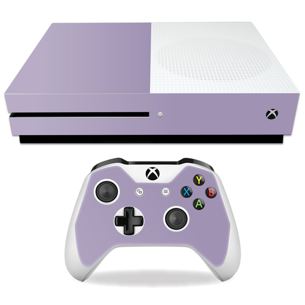 MightySkins Vinyl Decal Wrap Cover for Microsoft Xbox One S - Solid Lavender | Protective & Durable Skin | Easy to Apply & Remove | Made in USA | Perfect for Gaming Setups & Personalized Console Protection