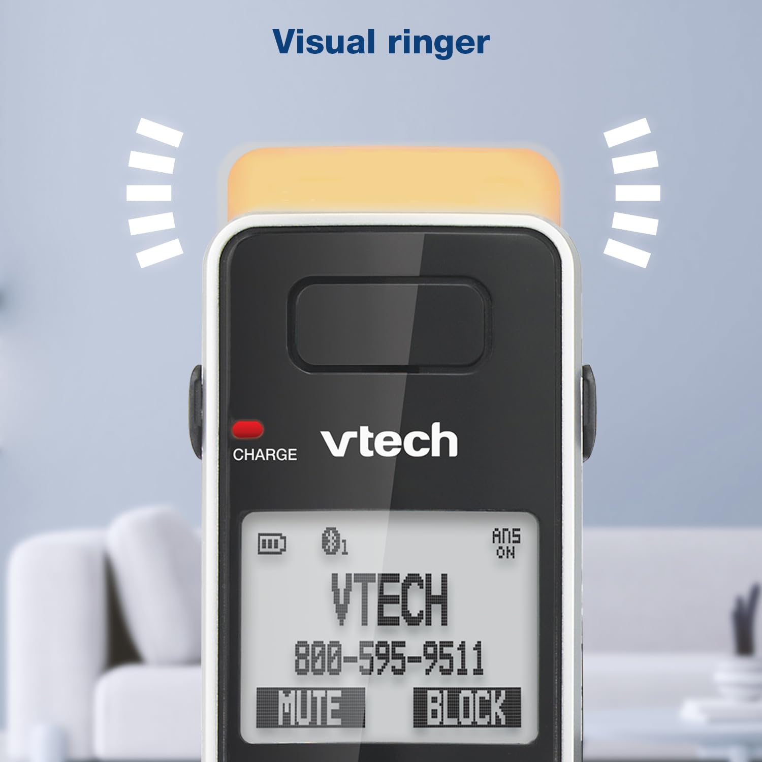 VTech IS8151-5 Super Long Range 5 Handset DECT 6.0 Cordless Phone for Home with Answering Machine - 2300 ft Range, Call Blocking, Bluetooth, Headset Jack, Power Backup, Intercom, Expandable to 12 Handsets - Perfect for Large Homes, Offices & Multi-Room Communication