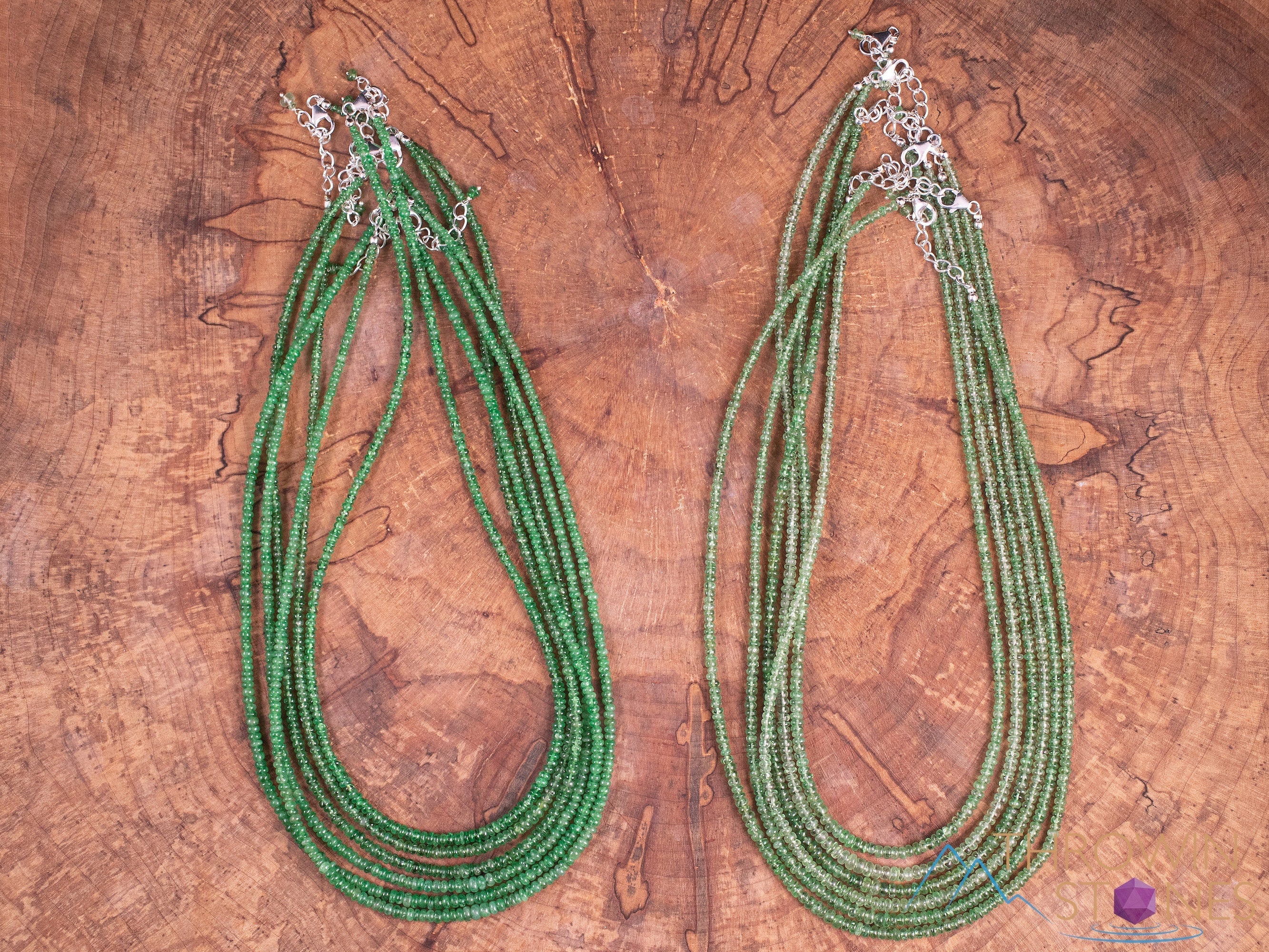 GARNET Crystal Necklace | Green Tsavorite Garnet Birthstone Jewelry | Handmade Beaded Necklace E1865 | Perfect for January Birthdays, Anniversary Gifts & Boho Fashion