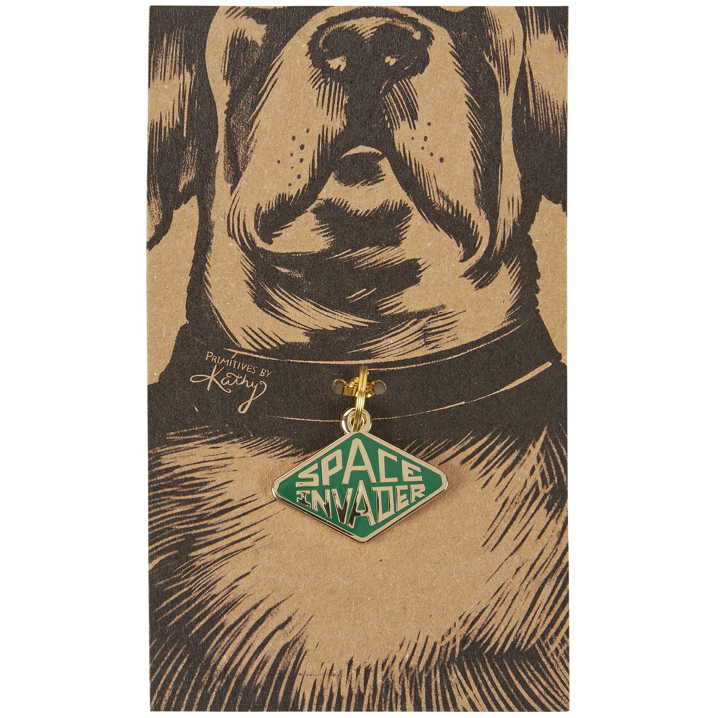 Space Invader Dog Collar Charm - Retro Arcade Style Pet Accessory for Dogs & Cats - Perfect for Gaming Enthusiasts & 80s Nostalgia Lovers (Ideal for Cosplay, Themed Parties & Daily Walks)