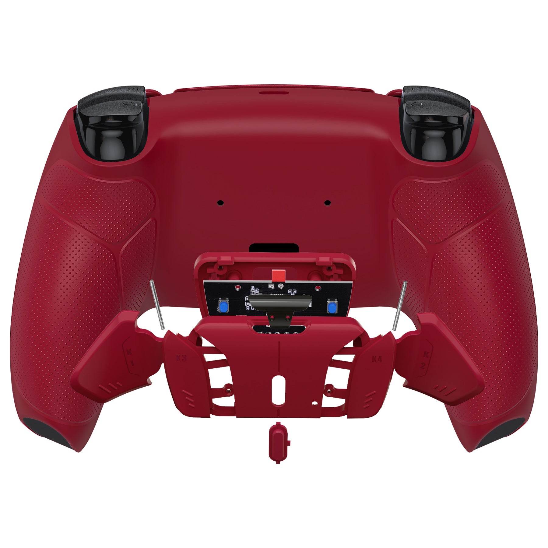 eXtremeRate Remappable RISE4 Remap Kit for PS5 Controller BDM 010/020 - Rubberized Volcanic Red Back Buttons | Customizable Gaming Accessory for Enhanced Playstation 5 Performance | Perfect for FPS, Racing & Competitive Gaming