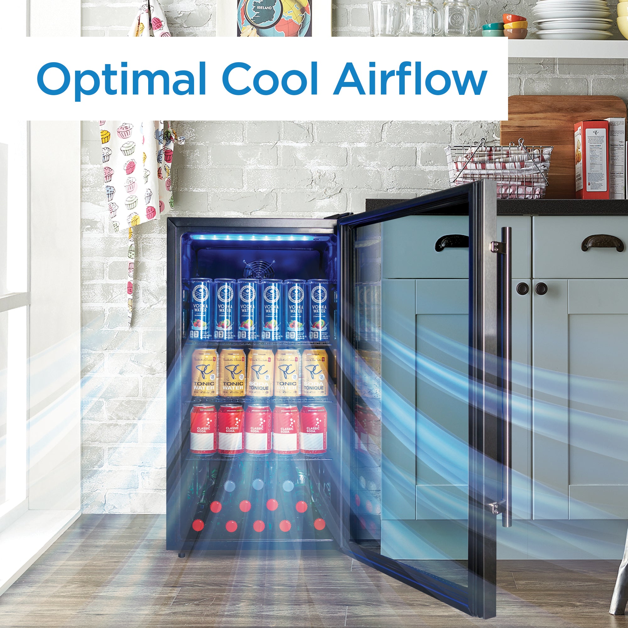 Danby DBC117A2BSSDD 3.1 cu. ft. Stainless Steel Freestanding Beverage Cooler - Perfect for Home Bars, Offices, and Entertaining Spaces