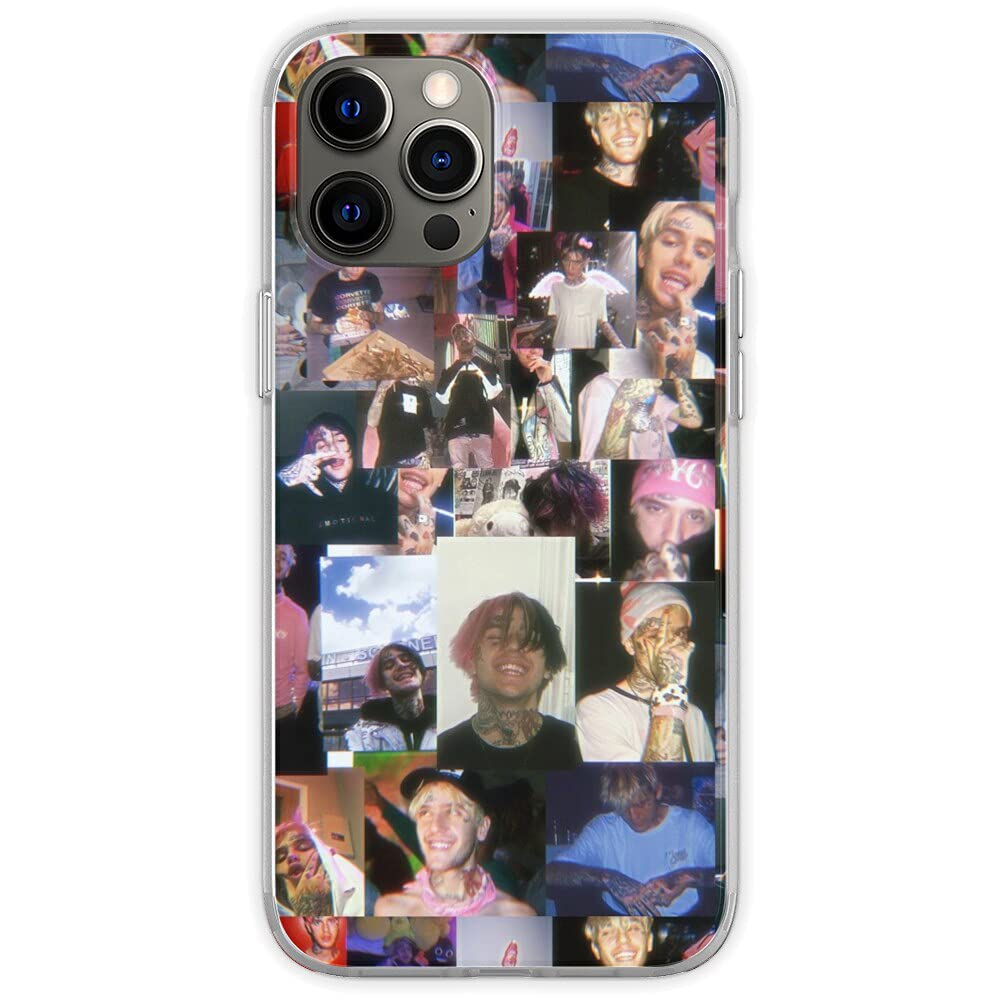 Lil Peep Design iPhone 13 Mini Case - Clear Soft TPU Protective Phone Cover with Collage Print | Compatible with iPhone 13 Mini | Trendy Protective Case for Daily Use, School & Travel