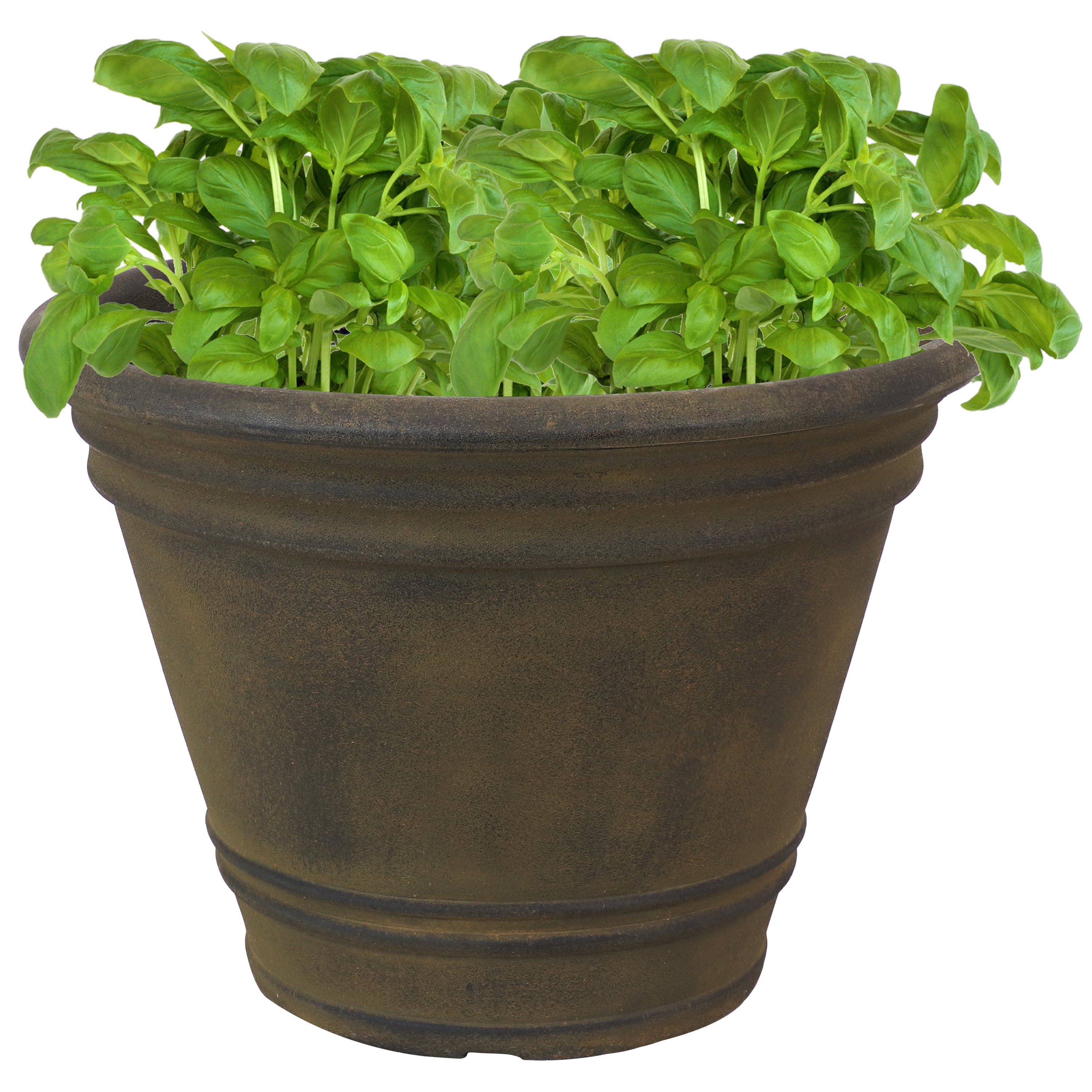 Sunnydaze Franklin Polyresin Outdoor Flowerpot Planter - Decorative Garden Pot for Plants, Flowers & Herbs - Perfect for Patio, Balcony & Backyard Decor