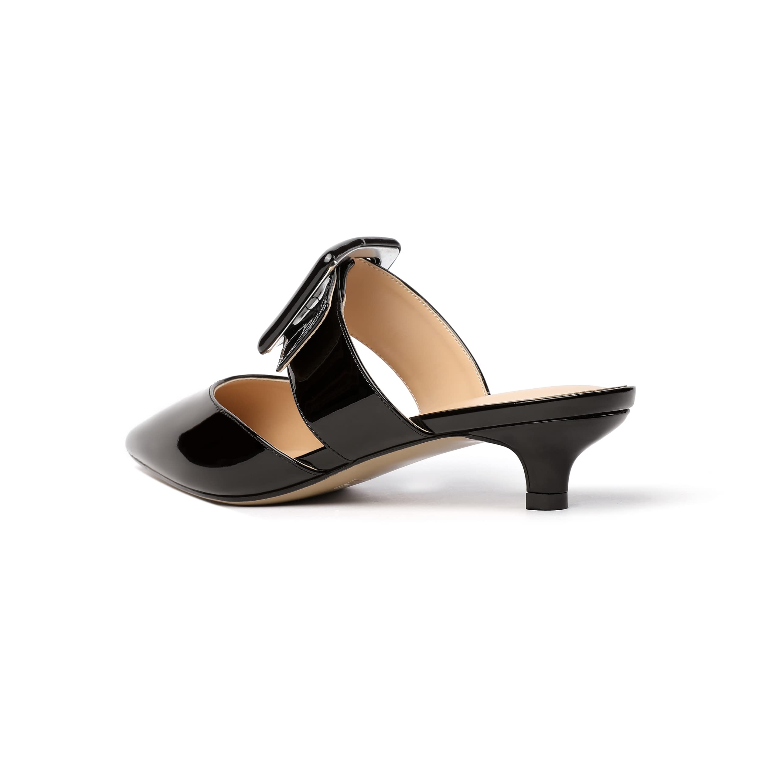 Soireelady Women's Low Heel Mules - Comfortable Backless Slippers with Pointed Toe for Casual Wear | Perfect for Office, Daily Dresses & Summer Outfits