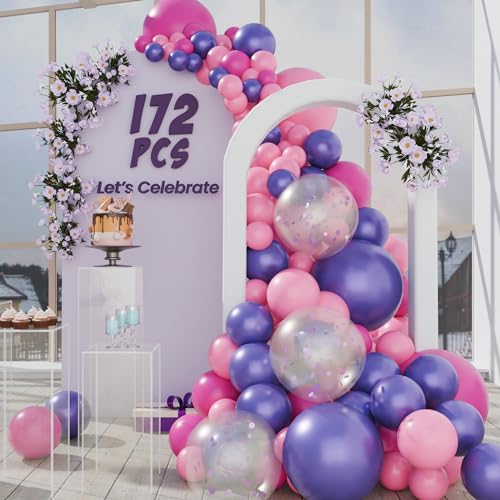 Purple Pink Baloons Set