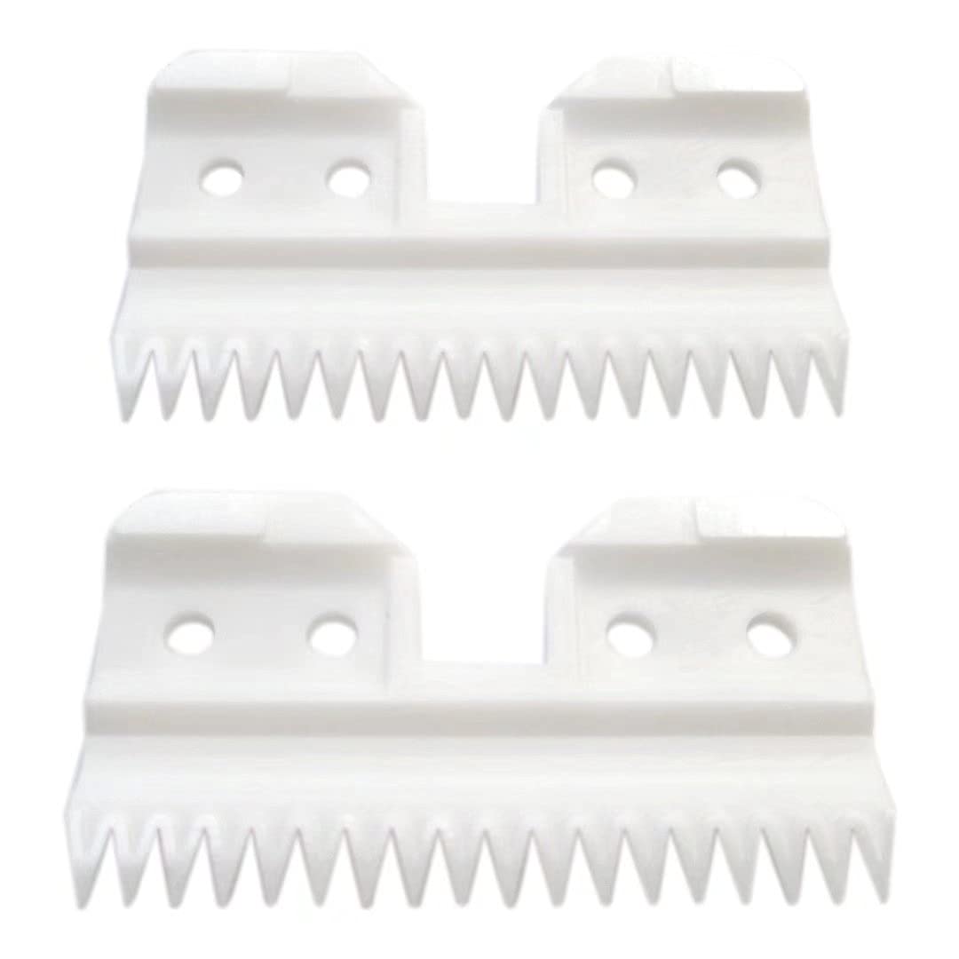 2023 Upgraded Professional Replacement Blade Cutter for Oster Fast Feed Clippers - 18 Teeth Ceramic Moving Blade (2 Pack) - Perfect for Barbers, Hair Stylists & Pet Grooming