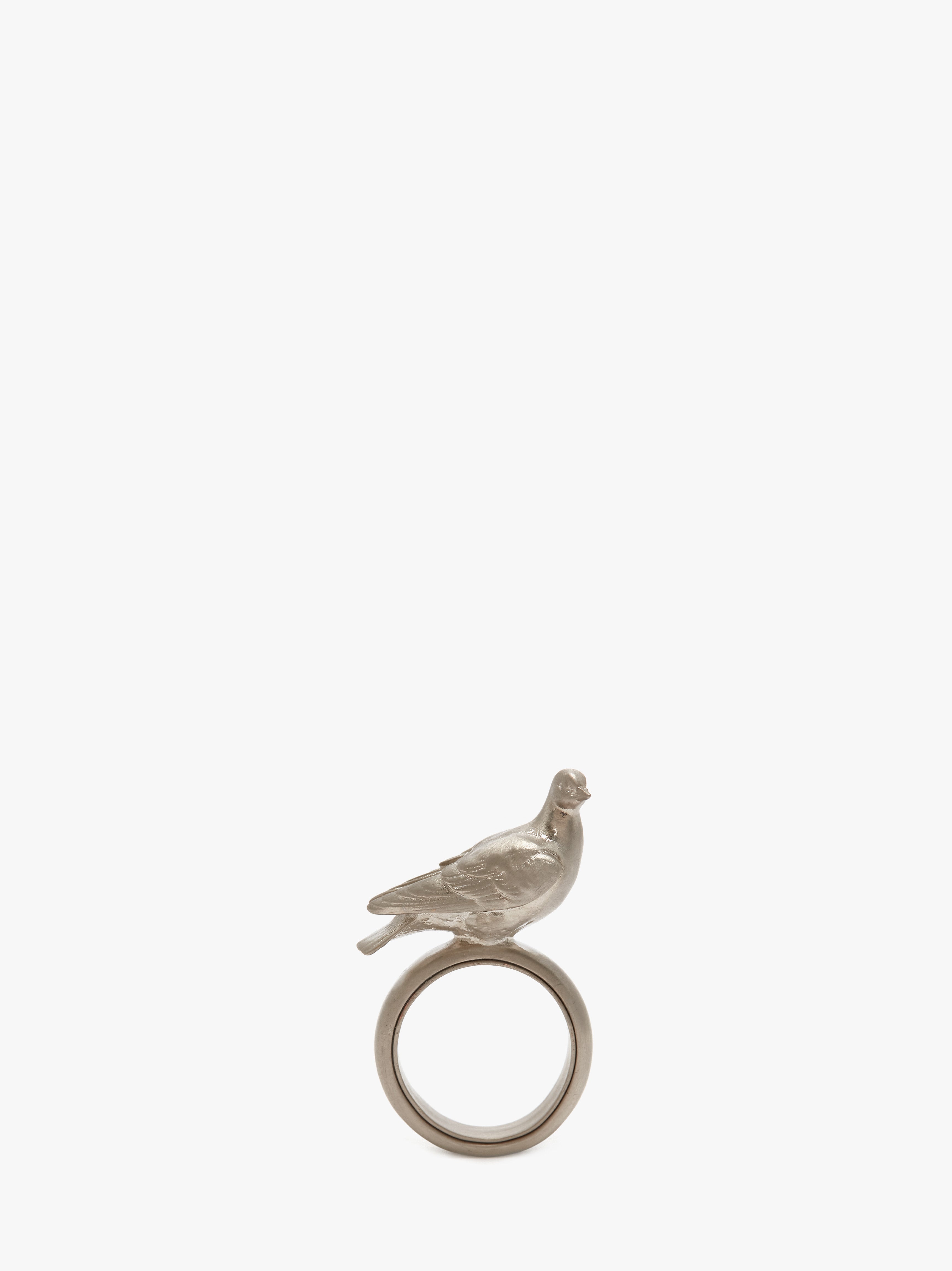 Silver Tone Pigeon Ring for Women - Elegant Bird Jewelry for Everyday Wear, Gifts & Special Occasions