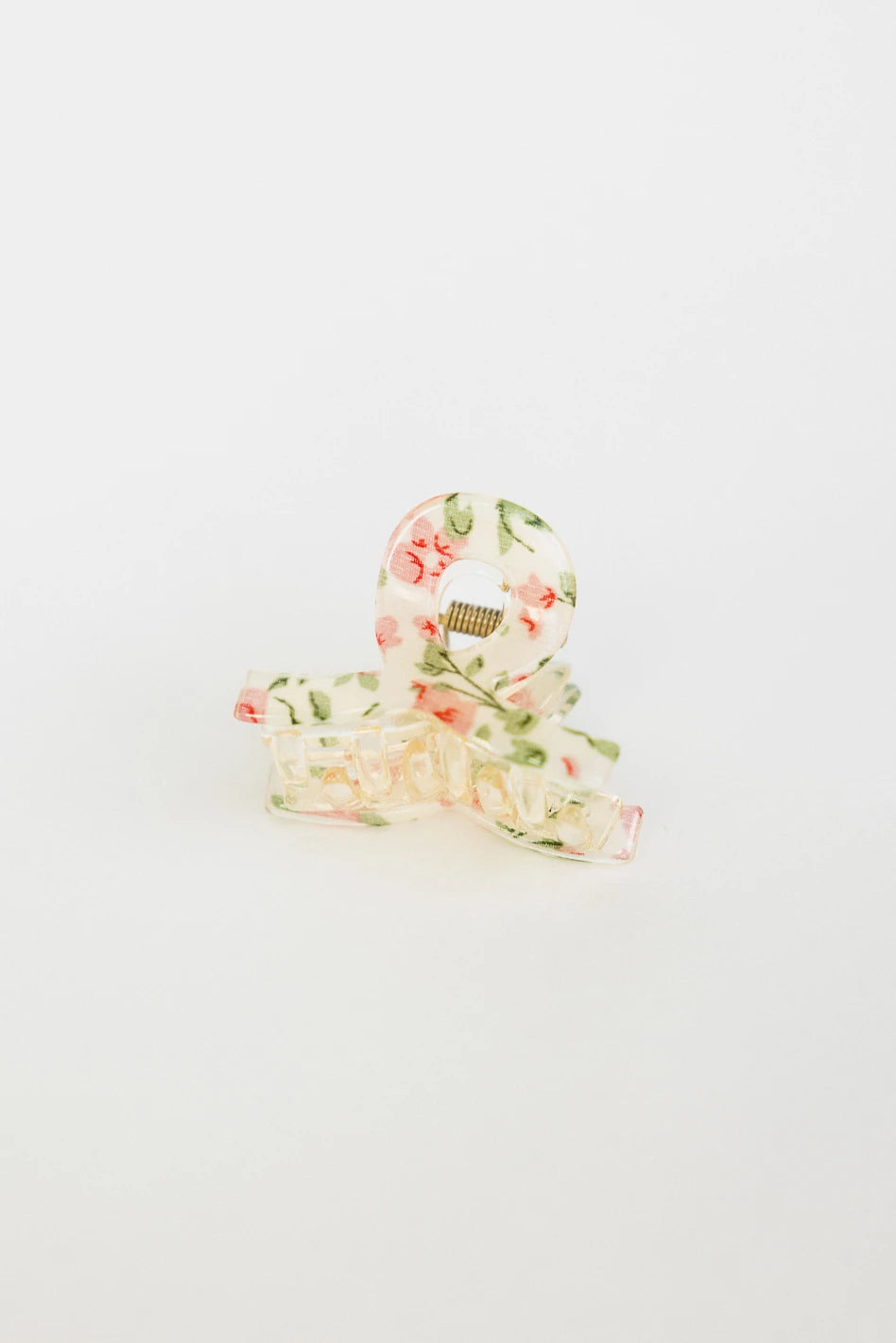 Floral Claw Hair Clip in Pink - Large Hair Claw for Women, Girls | Perfect for Ponytails, Buns & Updos | Hair Accessories for Everyday, Work & Special Occasions