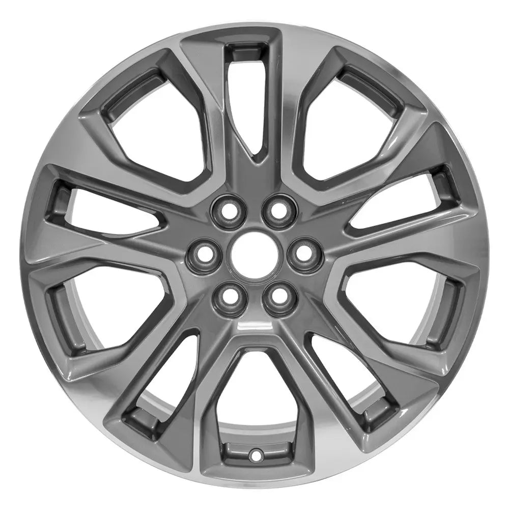 20 Inch CNC Silver Alloy Wheel Replacement for Chevy Traverse - 20x8 CV53 Factory OEM Style - Perfect for Off-Roading, City Driving & Car Upgrades