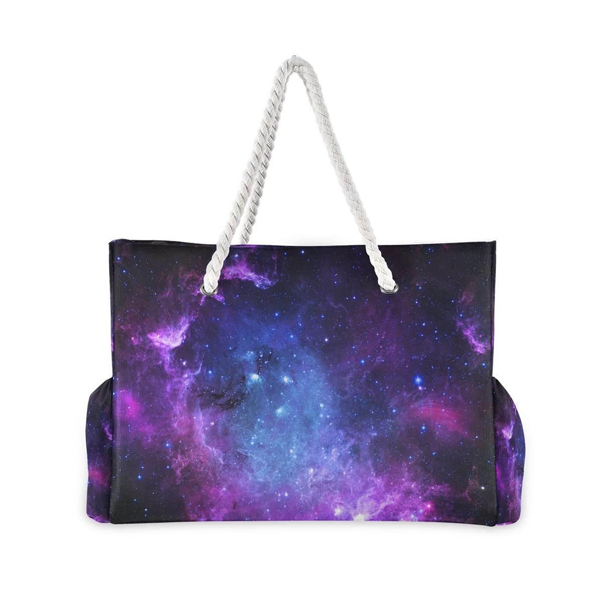 Large Beach Tote Bag with Starfish Seashell Design - Waterproof Travel Shoulder Bag for Women, Gym, Sports & Vacation - Perfect for Pool, Beach Trips & Summer Travel Accessories