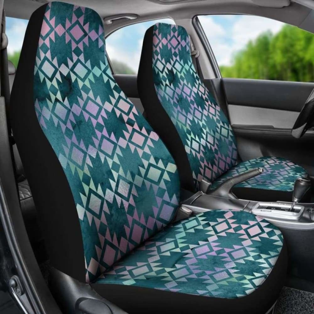 Aztec Ethnic Iridescent Car Seat Covers - Waterproof & Non-Slip Universal Fit for Cars, SUVs, Trucks - Perfect for Road Trips, Daily Commute & Interior Decoration