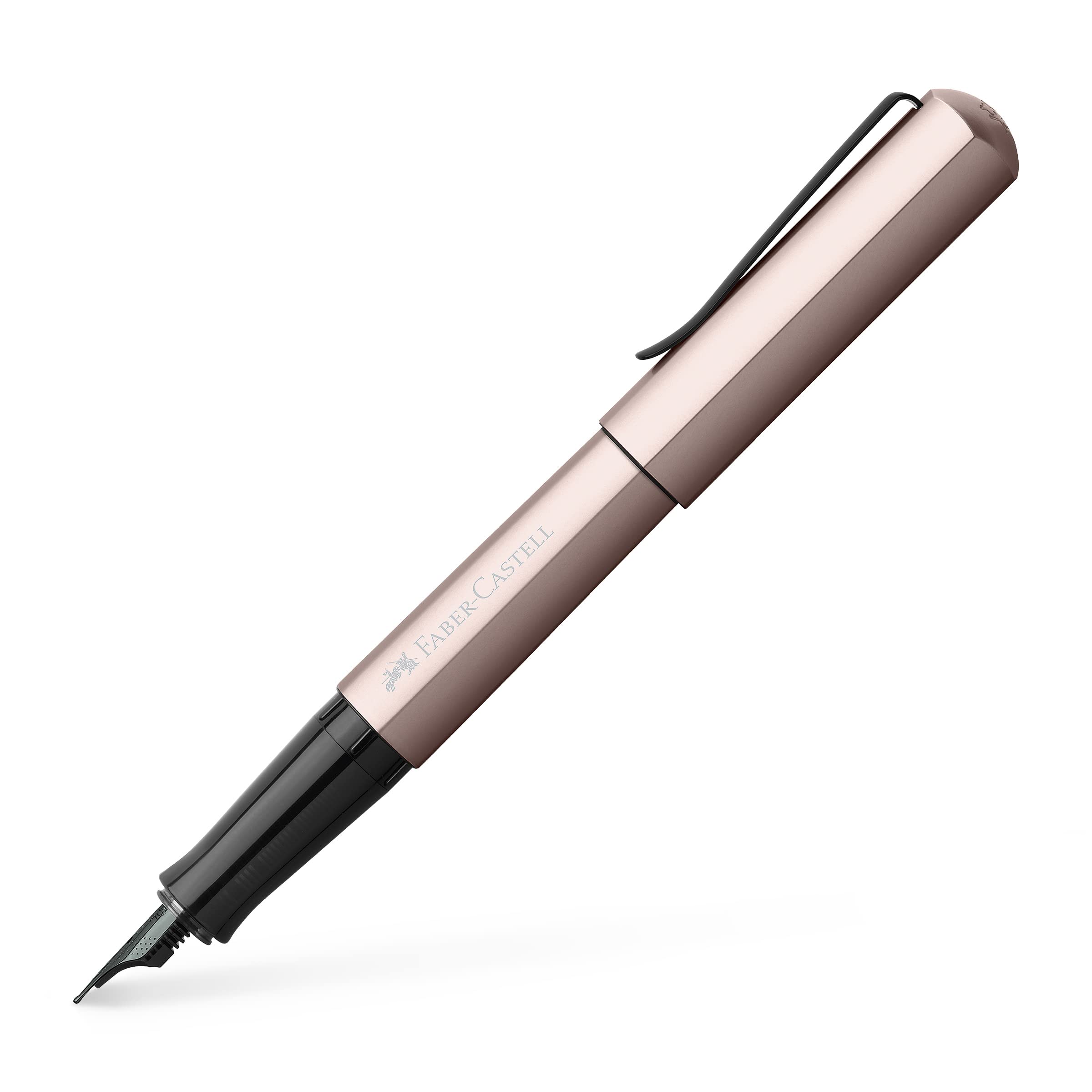 Faber-Castell Hexo B Fountain Pen - Rose Gold Luxury Writing Pen for Professionals & Students | Perfect for Office, School & Gift Giving