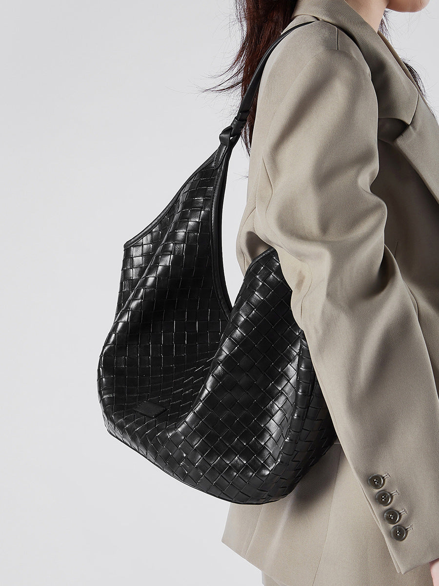 Effortless Woven Shoulder Carry Bag - Stylish & Lightweight Crossbody Purse for Women - Perfect for Shopping, Travel & Everyday Use