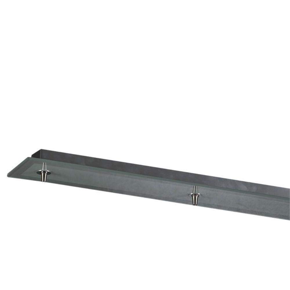 PLC 160 SN 3-Port Bar Canopy Light Fixture - Satin Nickel Finish with Acid Frosted Glass Shades for Modern Kitchen, Bar, or Restaurant Lighting
