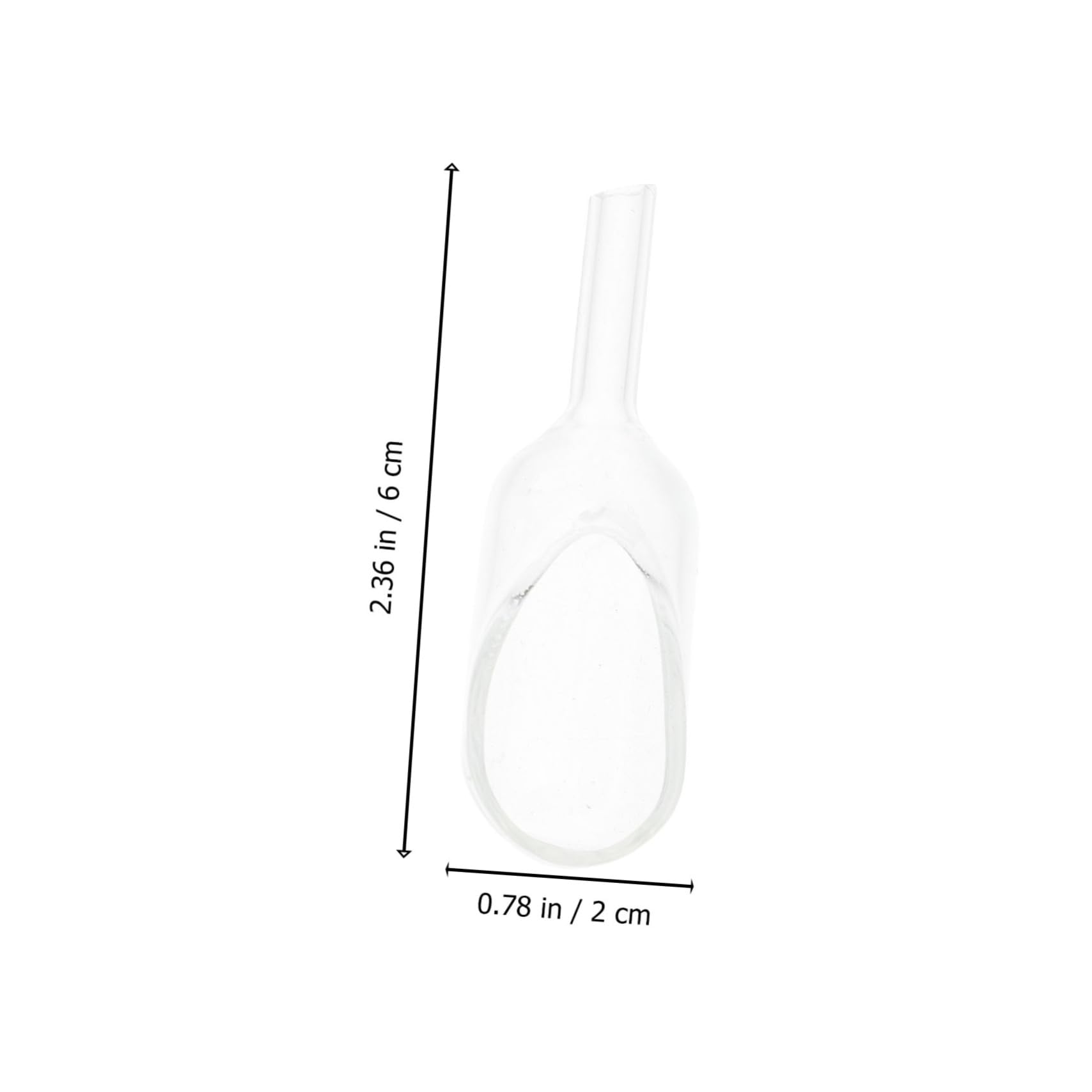 Precision Glass Weighing Funnel 20x60mm - Compact Lab Weighing Spoon for Accurate Measurements | Essential Chemistry & Science Laboratory Equipment for Experiments & Research