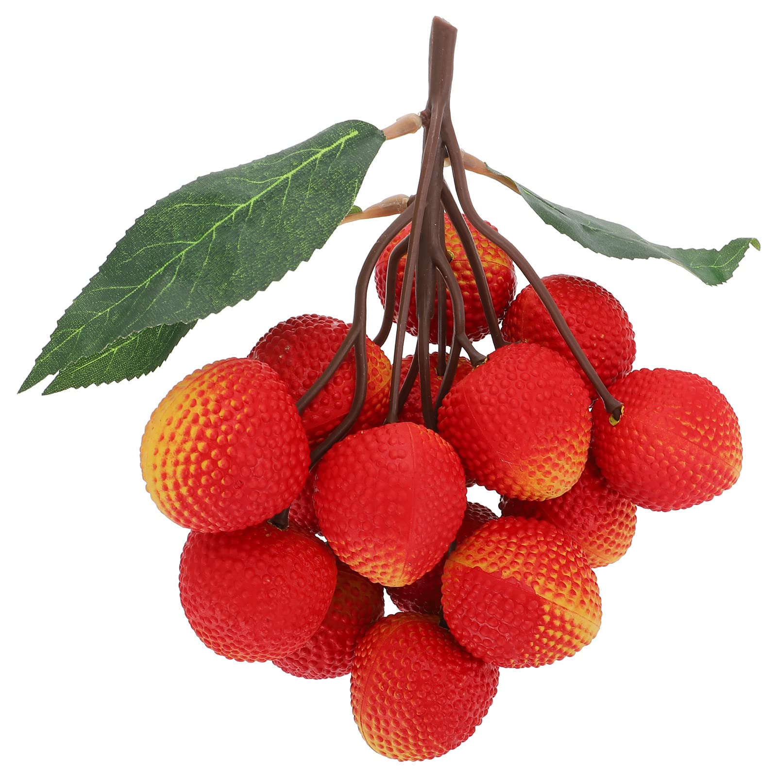 LUOZZY Artificial Lychee Fruit - Realistic Fake Plastic Litchi Decor for Home Display, Table Centerpiece, Wedding Decorations, and Photography Props