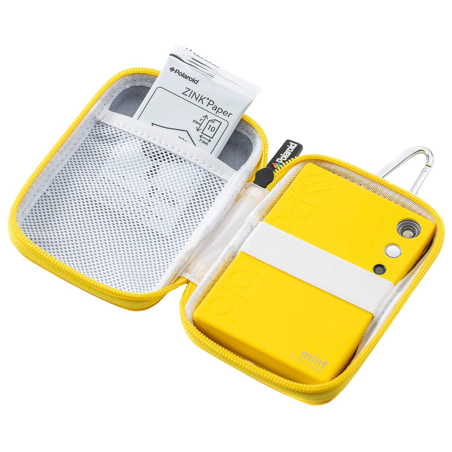 **Polaroid Eva Case for Mint Instant Camera & Printer (Yellow) - Durable Protective Cover for Travel & Everyday Use**