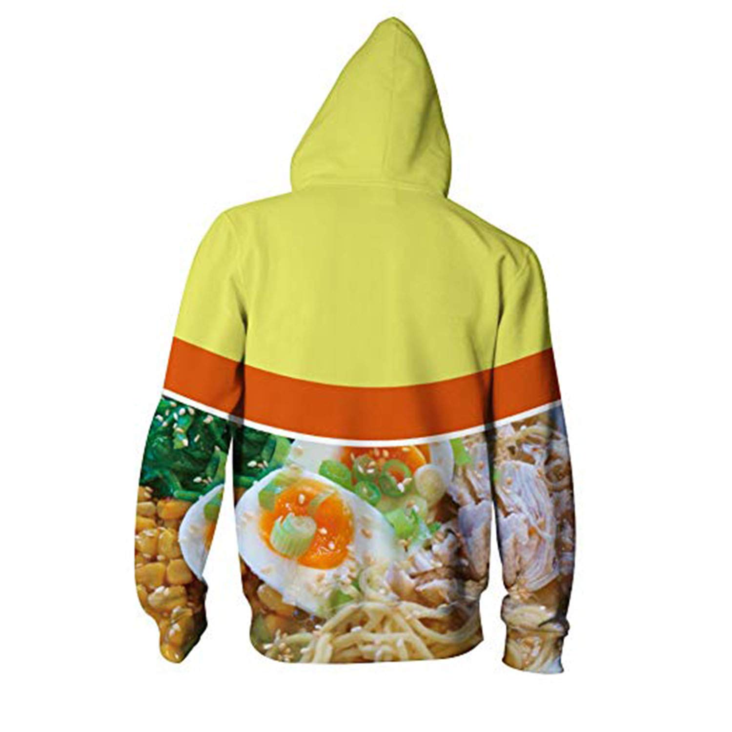Keasmto 3D Print Ramen Chicken Noodle Soup Hoodie - Unisex Beef Themed Cotton Pullover Sweatshirt for Men & Women - Cute Casual Wear for Anime Fans, Food Lovers & Street Fashion