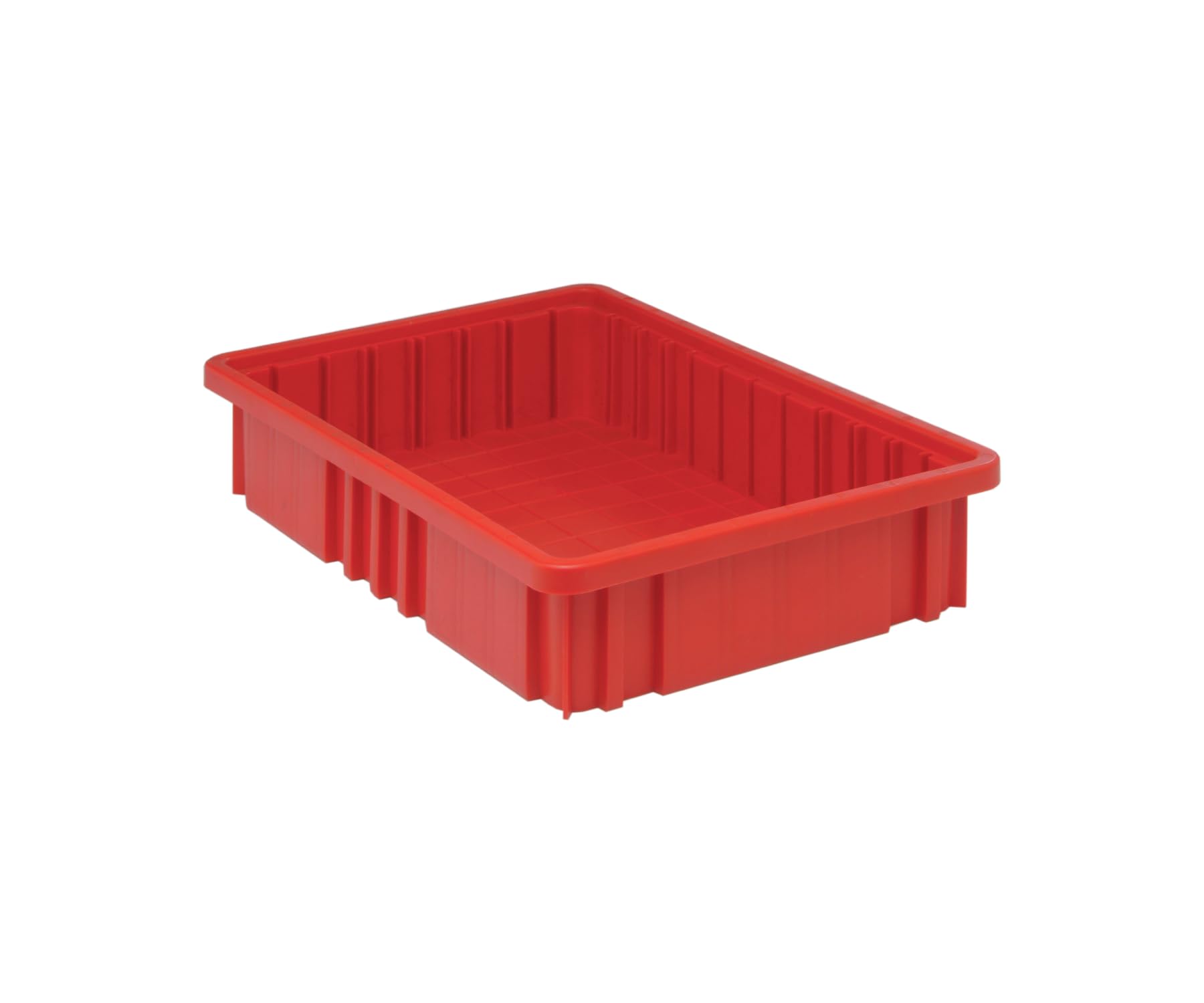 Quantum Storage Dividable Grid Container 16.5x10.8x3.5in - Red (12 Pack) for Home & Office Organization
