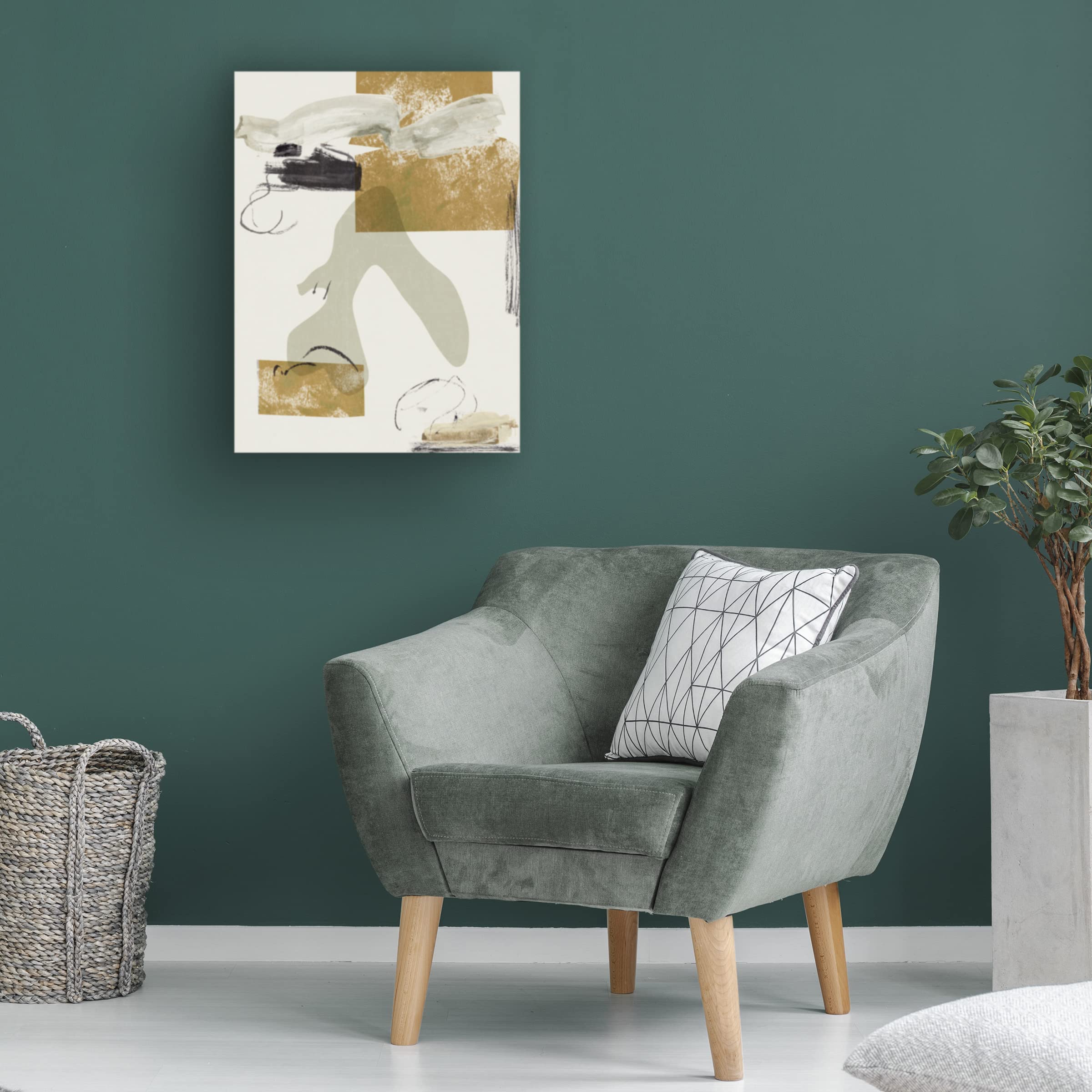 Trademark Fine Art 'Over The Line I' Canvas Wall Art by Melissa Wang - Modern Abstract Painting for Living Room, Bedroom & Office Decor