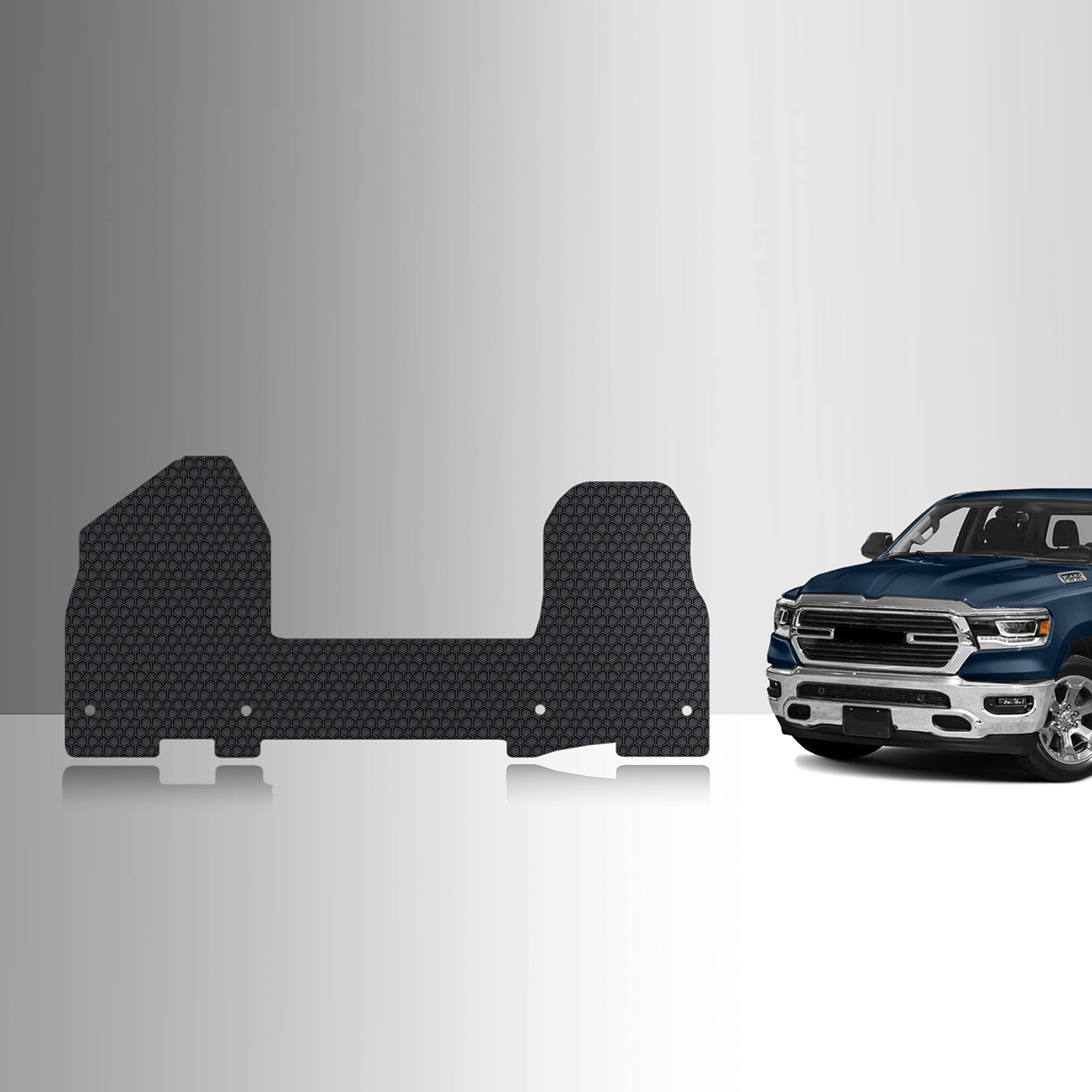 ToughPro Heavy Duty All Weather Floor Mats for Dodge RAM 1500 Crew Cab (2019-2024) - Front Row Set, Black Rubber, Made in USA | Perfect for Off-Roading, Work Trucks & Winter Protection