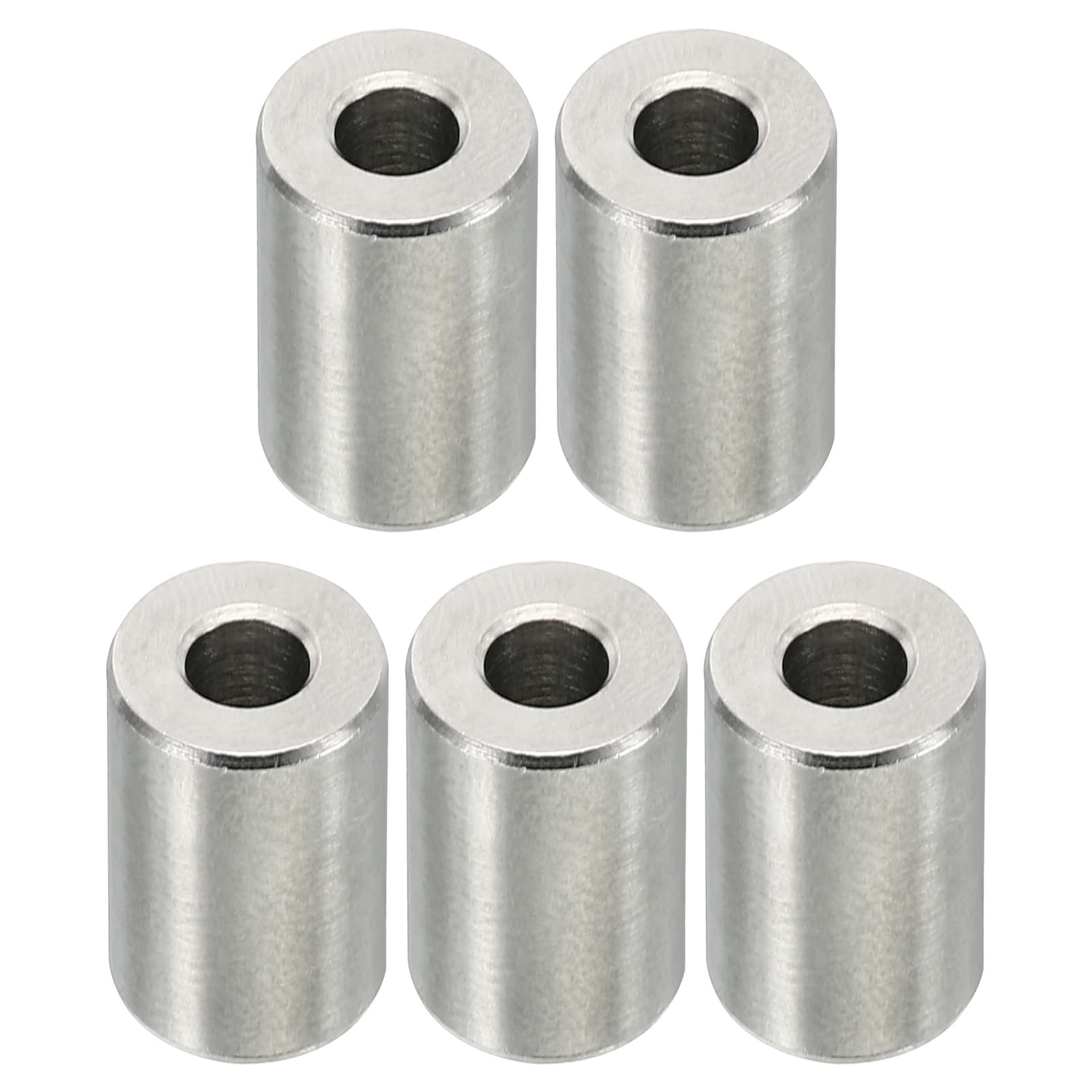 PATIKIL M5 Stainless Steel Spacers - 5 Pack, 5.2mm ID x 12mm OD x 16mm Length, Round Metal Standoffs for 1/5 Inch or M5 Screws - Perfect for Electronics, 3D Printers, and DIY Projects
