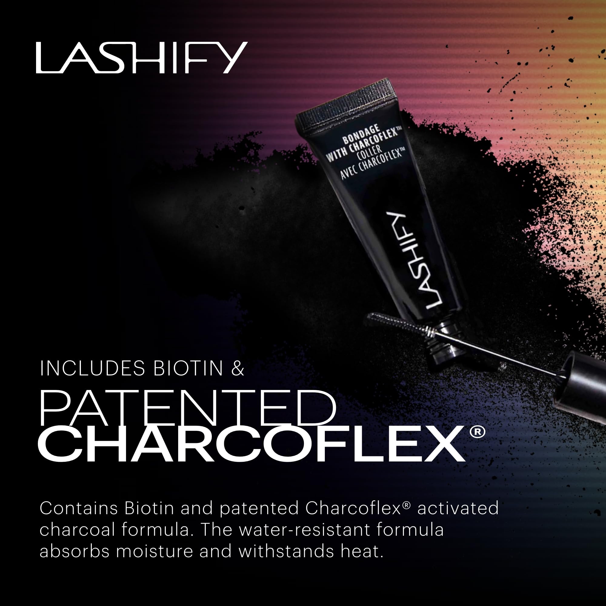 Lashify Extra Strength Bonding Glue with Charcoflex - Black Eyelash Adhesive for False Lashes & DIY Extensions | Long-Lasting, Waterproof Lash Glue for Professional Salon & Home Use