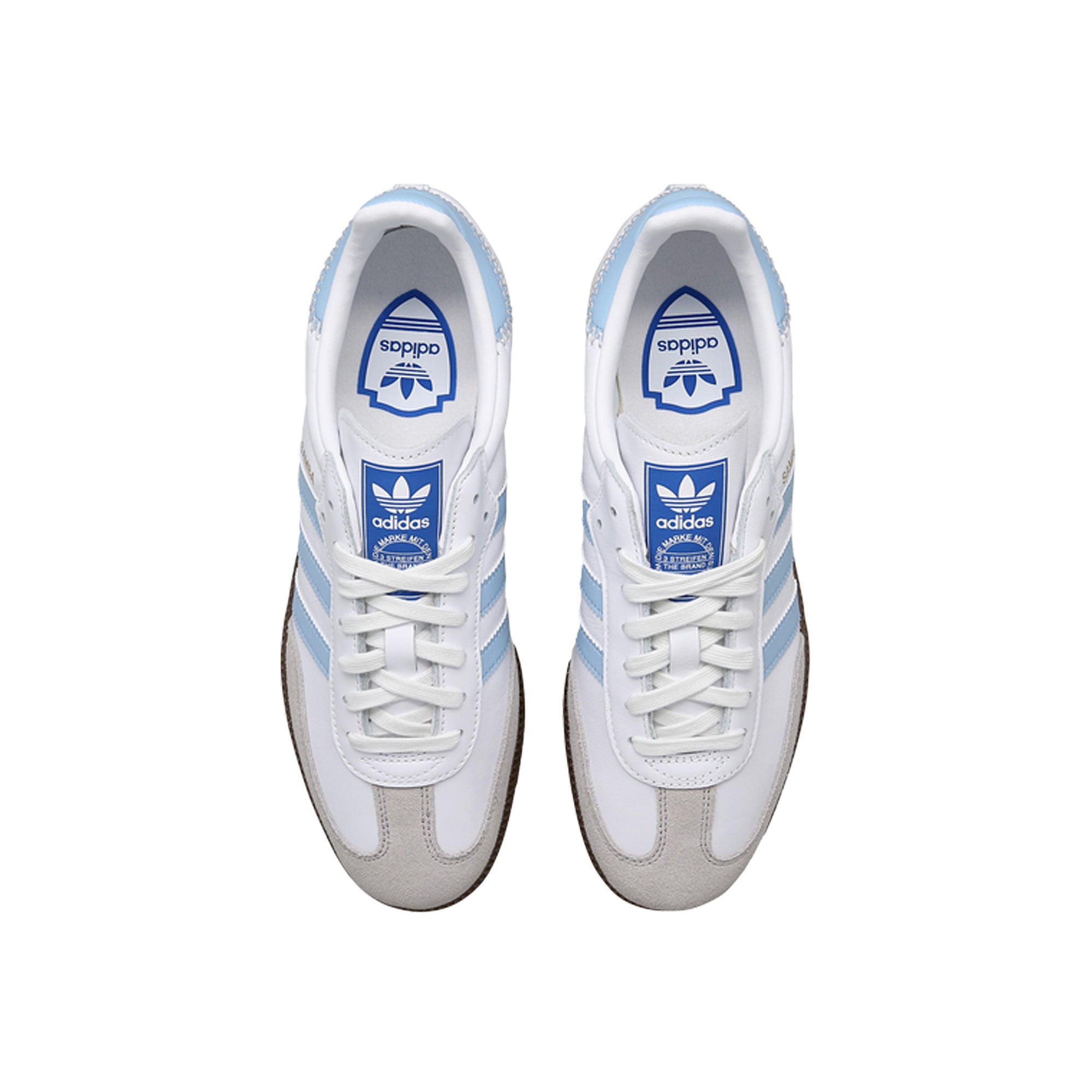 Adidas Samba OG Sneakers - White & Sky Blue (2024) | Classic Casual Shoes for Men & Women | Perfect for Streetwear, Everyday Wear & Light Sports