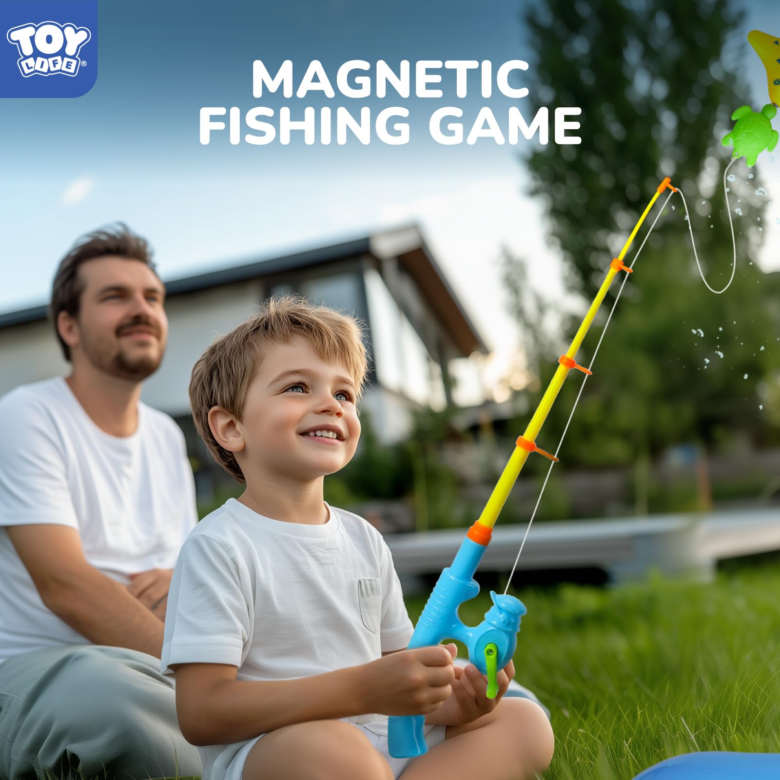 Magnetic Fishing Game Toy for Toddlers & Kids Ages 1-8 - 2 Fishing Poles Included, Fun Bath & Learning Activity for Preschoolers 3-5 Years Old - Perfect for Indoor Play, Birthday Gifts & Early Childhood Development