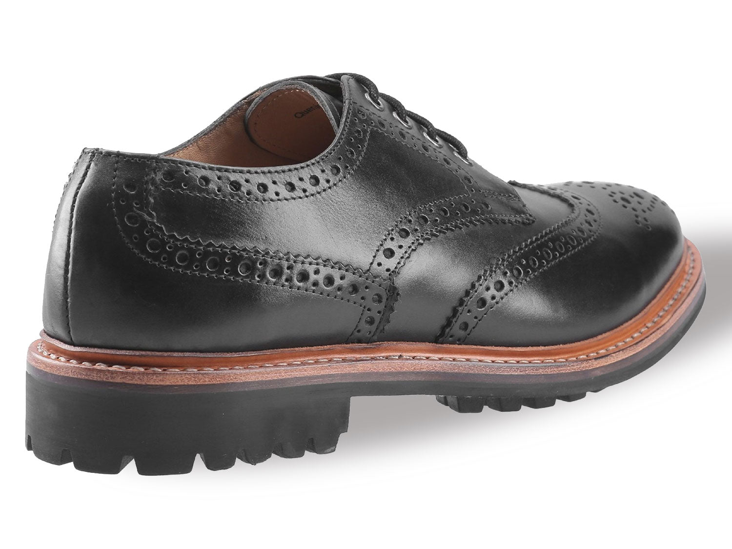 Cotswold Quenington Commando Sole Brogue Shoes for Men - Classic Leather Oxford Dress Shoes for Formal & Business Occasions