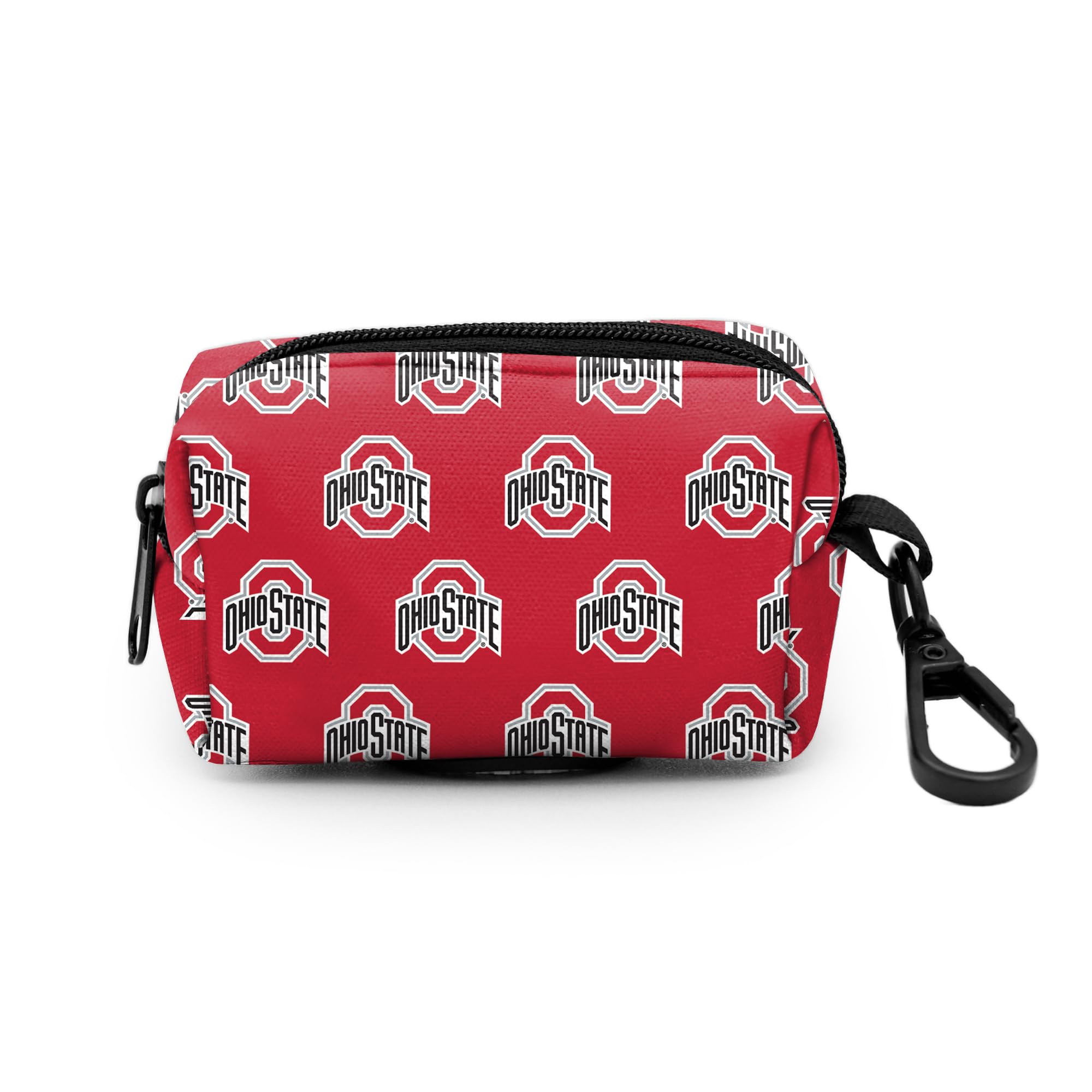 Official Ohio State Buckeyes Pet Collars and Leashes Set - NCAA Licensed Adjustable Dog Collar with Matching Leash for Small Medium Large Dogs - Perfect for Game Day, Walks and Training (Includes Poop Bag Holder)