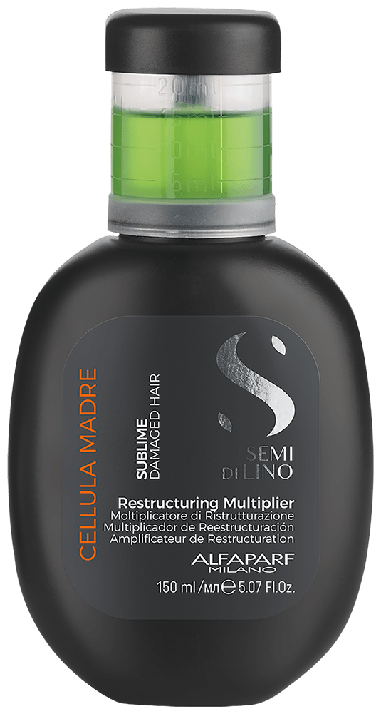 Alfaparf Milano Semi di Lino Cellula Madre Restructuring Multiplier Hair Treatment - 150ml / 5 fl oz - Repairing & Strengthening for Damaged Hair - Perfect for Salon & Home Use