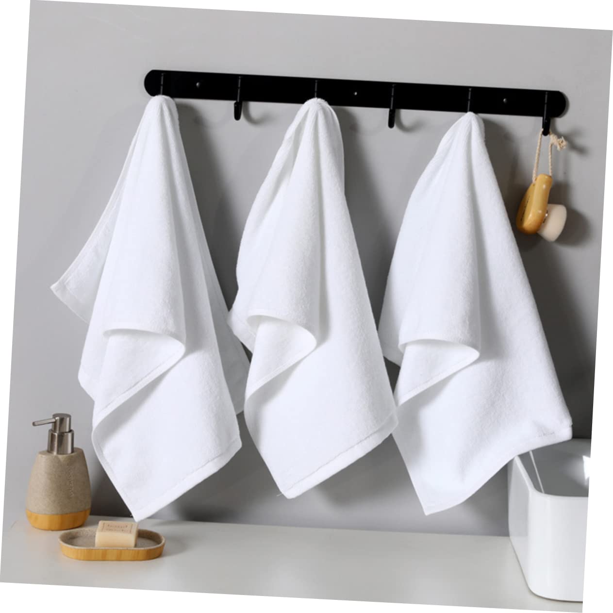 iPetboom 4-Pack Premium Cotton & Microfiber Bath Towels - Soft Facial Cleansing Towels, Thick Makeup Remover & Face Washing Towels (White) - Perfect for Spa, Hotel & Daily Skincare Routine