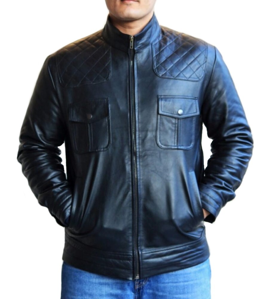 Classyak Men's Genuine Leather Motorcycle Jacket - Stylish Biker Jacket for Men, Perfect for Riding, Casual Wear & Outdoor Adventures