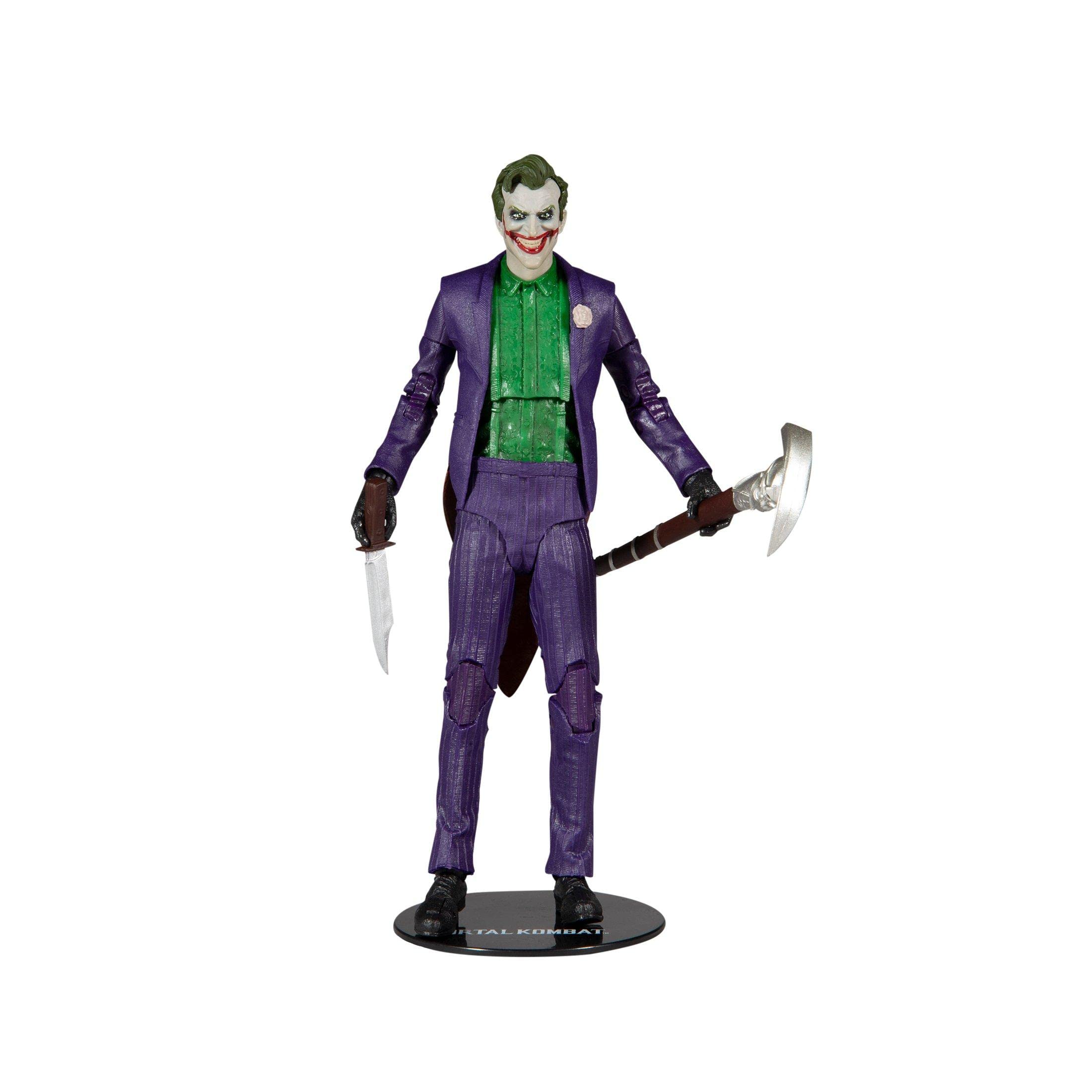 McFarlane Toys Mortal Kombat The Joker 7-Inch Collectible Action Figure with Weapons & Accessories - Perfect for Display, Gaming Battles & DC Comics Fans