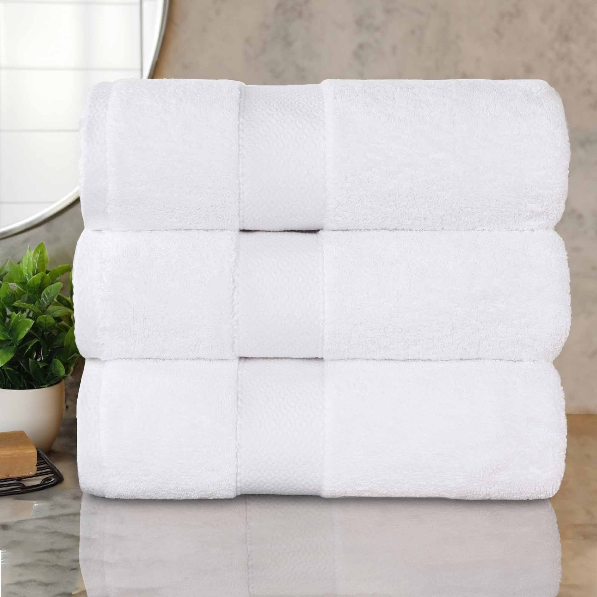 Premium Egyptian Giza Cotton Bath Towel Set of 3 - Ultra Soft & Highly Absorbent - Luxury Spa & Bathroom Essentials for Home & Hotel Use