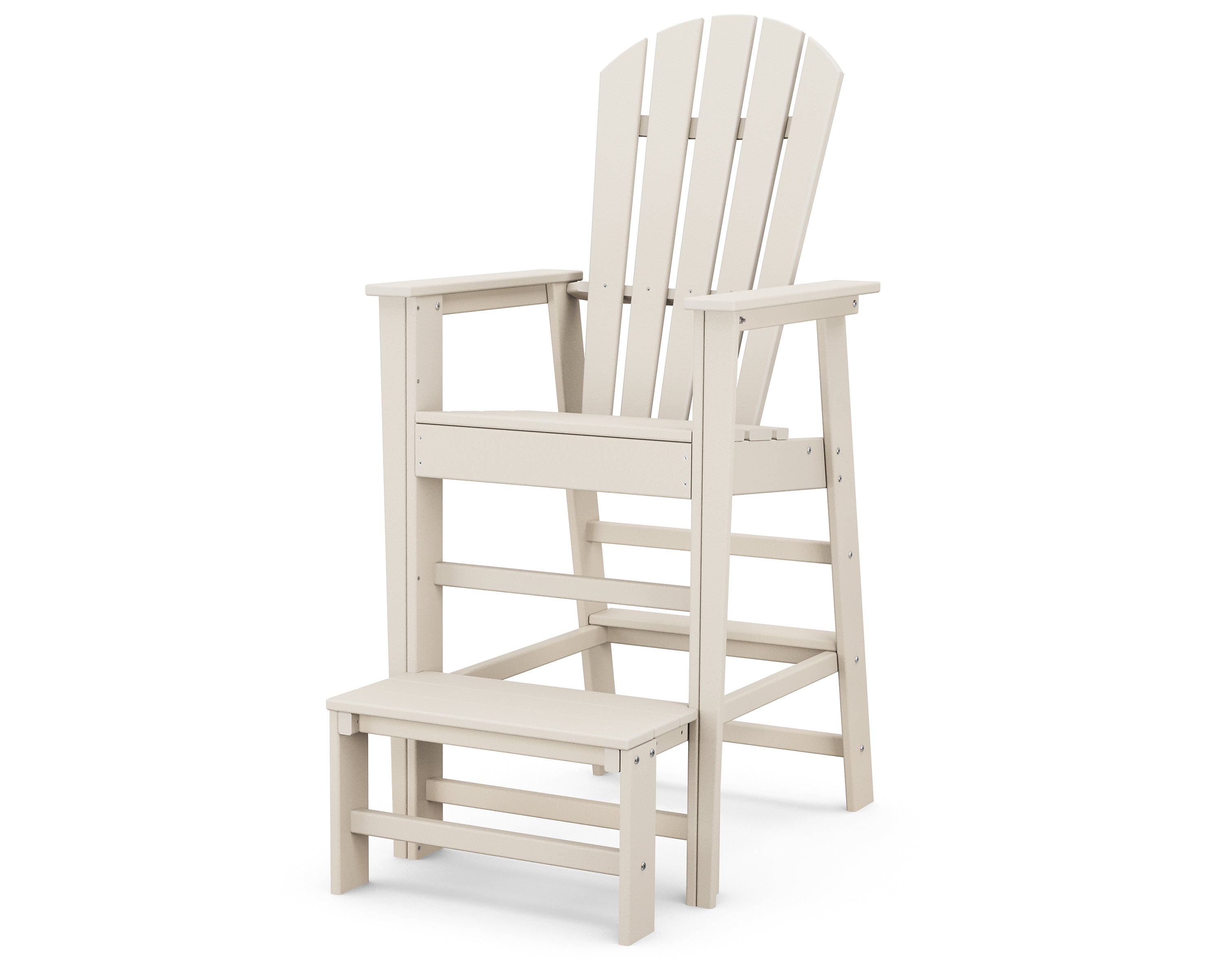 POLYWOOD South Beach Lifeguard Chair - Durable Outdoor Adirondack Style Chair for Poolside, Beach, and Backyard Decor - Perfect for Coastal Themed Patio Furniture and Lifeguard Stand Decoration