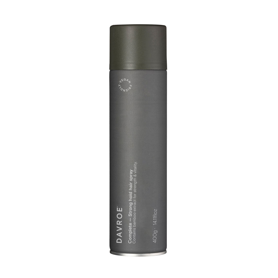Davroe Complete Aerosol Hairspray 400g - Strong Hold Hair Spray for All Hair Types - Perfect for Styling, Volume & All-Day Hold - Salon Quality Hair Spray for Women & Men