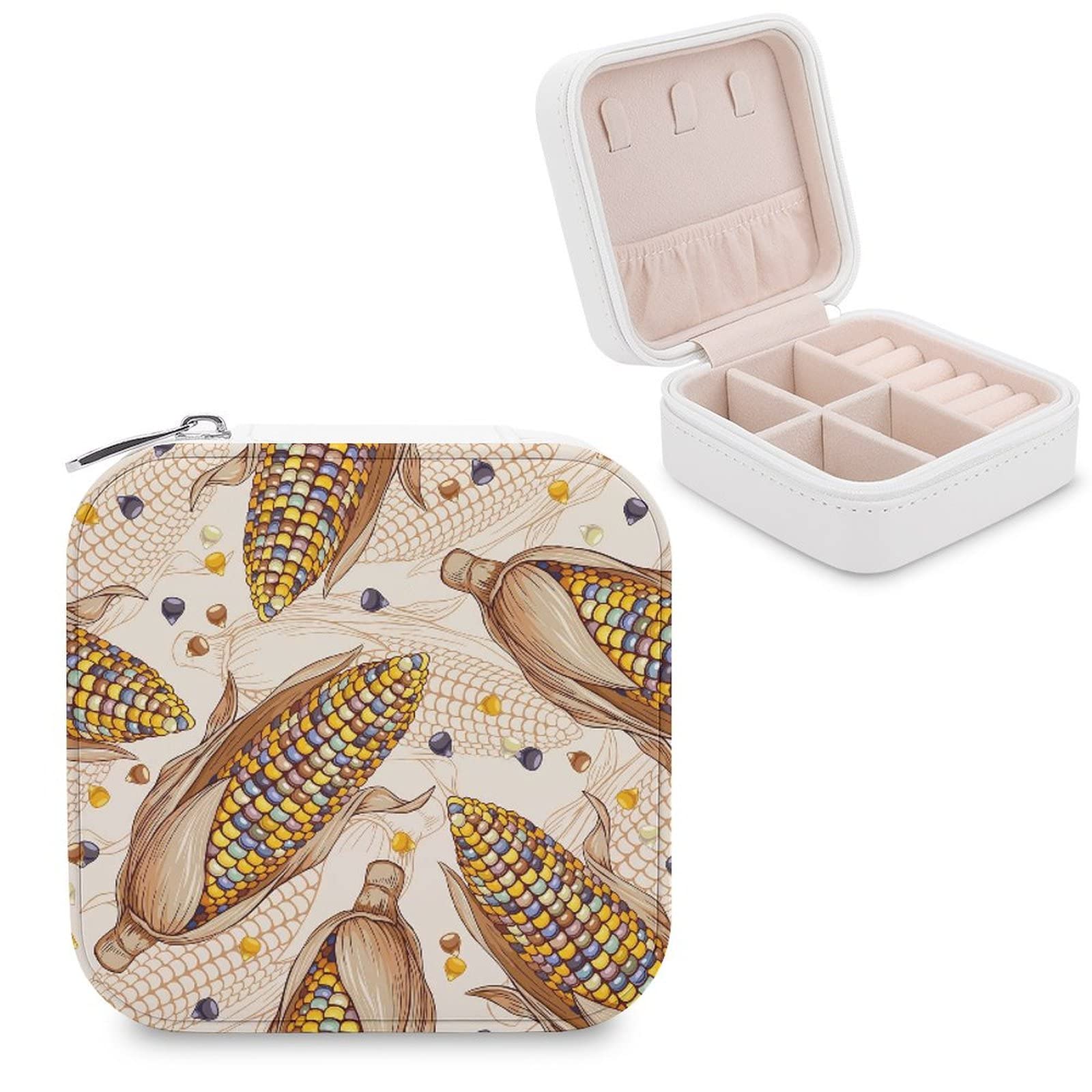 Elegant PU Leather Jewelry Box for Women - Compact Travel Jewelry Organizer with Storage Compartments for Rings, Earrings, Necklaces & Bracelets | Perfect for Home, Travel & Gift Giving