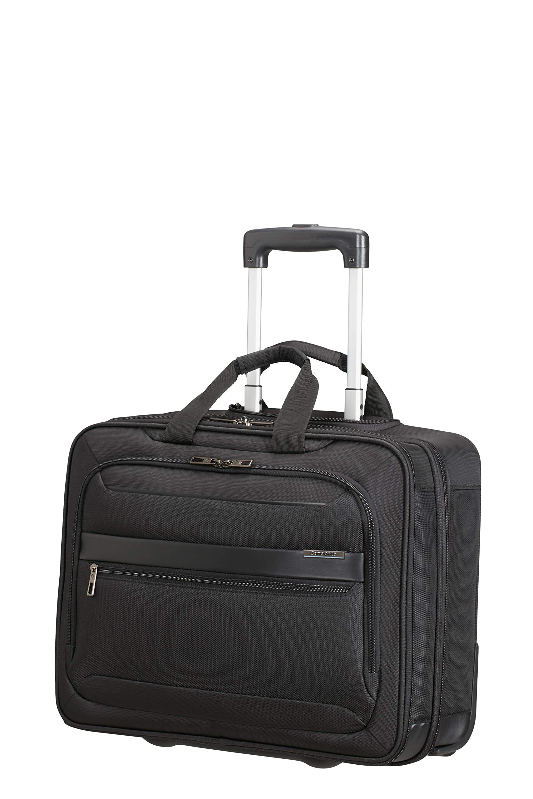 Samsonite Vectura Evo 17.3 Inch Laptop Rolling Carry-On Case - 46 cm Spinner Luggage with 27.5L Capacity, Black Business Travel Suitcase for Airplane & Office Commute