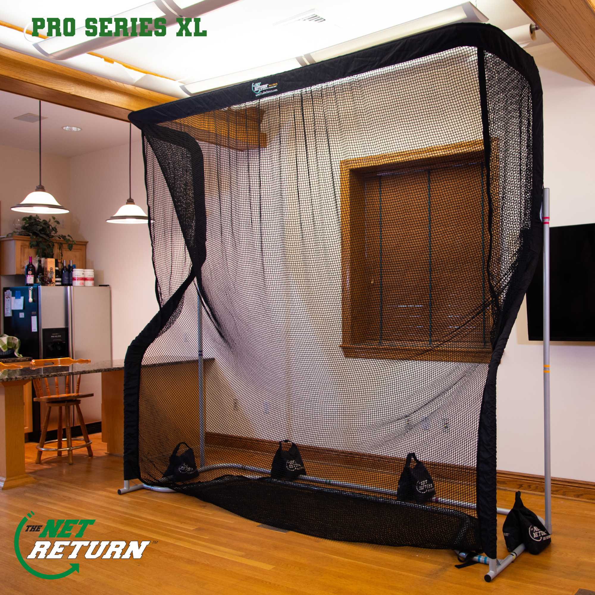 The Net Return XL Pro Series 10' x 9.5' Golf Practice Net - Premium Training Aid for Indoor/Outdoor Driving Range, Backyard & Home Use